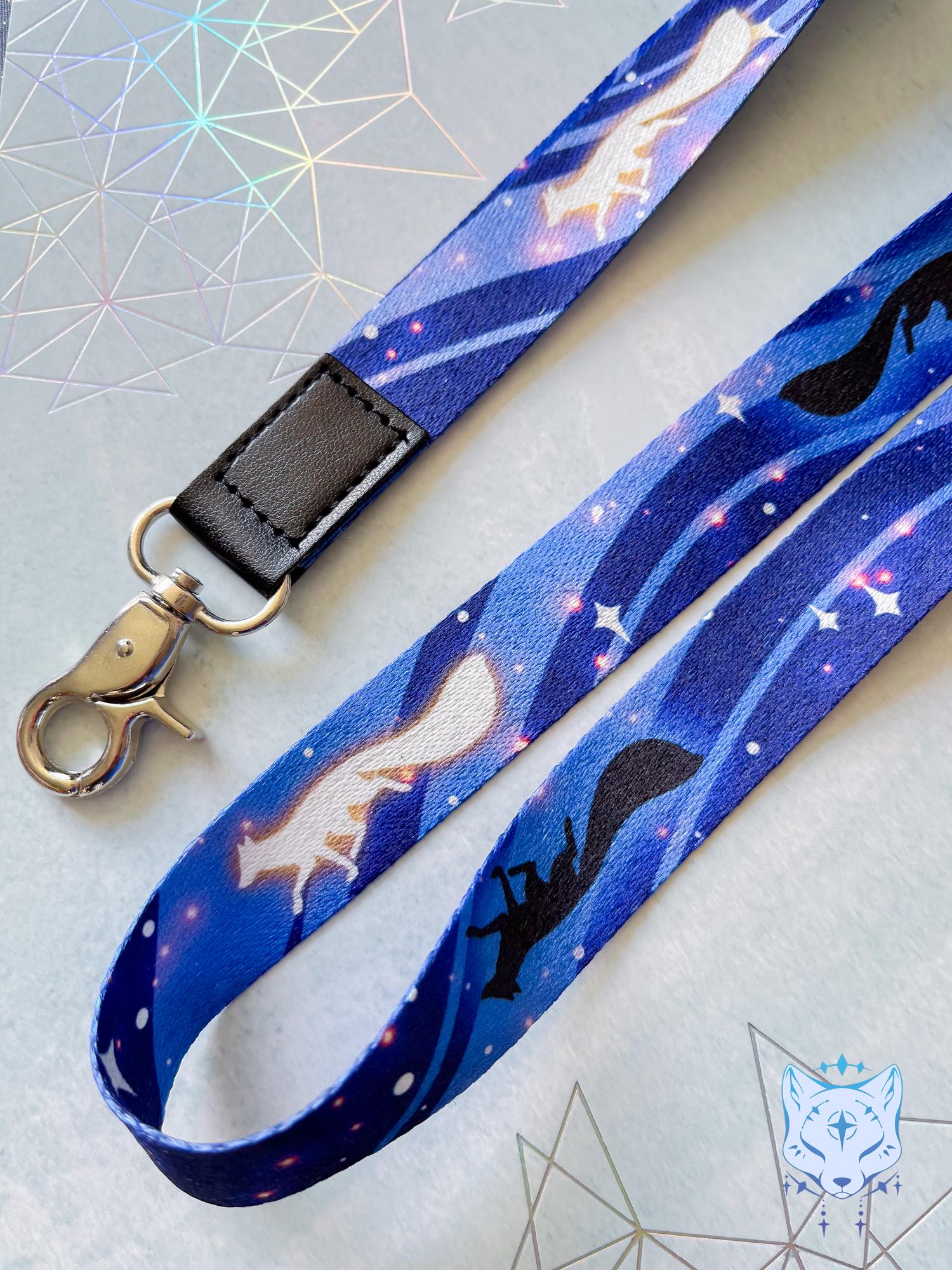 Celestial Fox | Lanyard made from eco recycled plastic | 90cm x 2cm