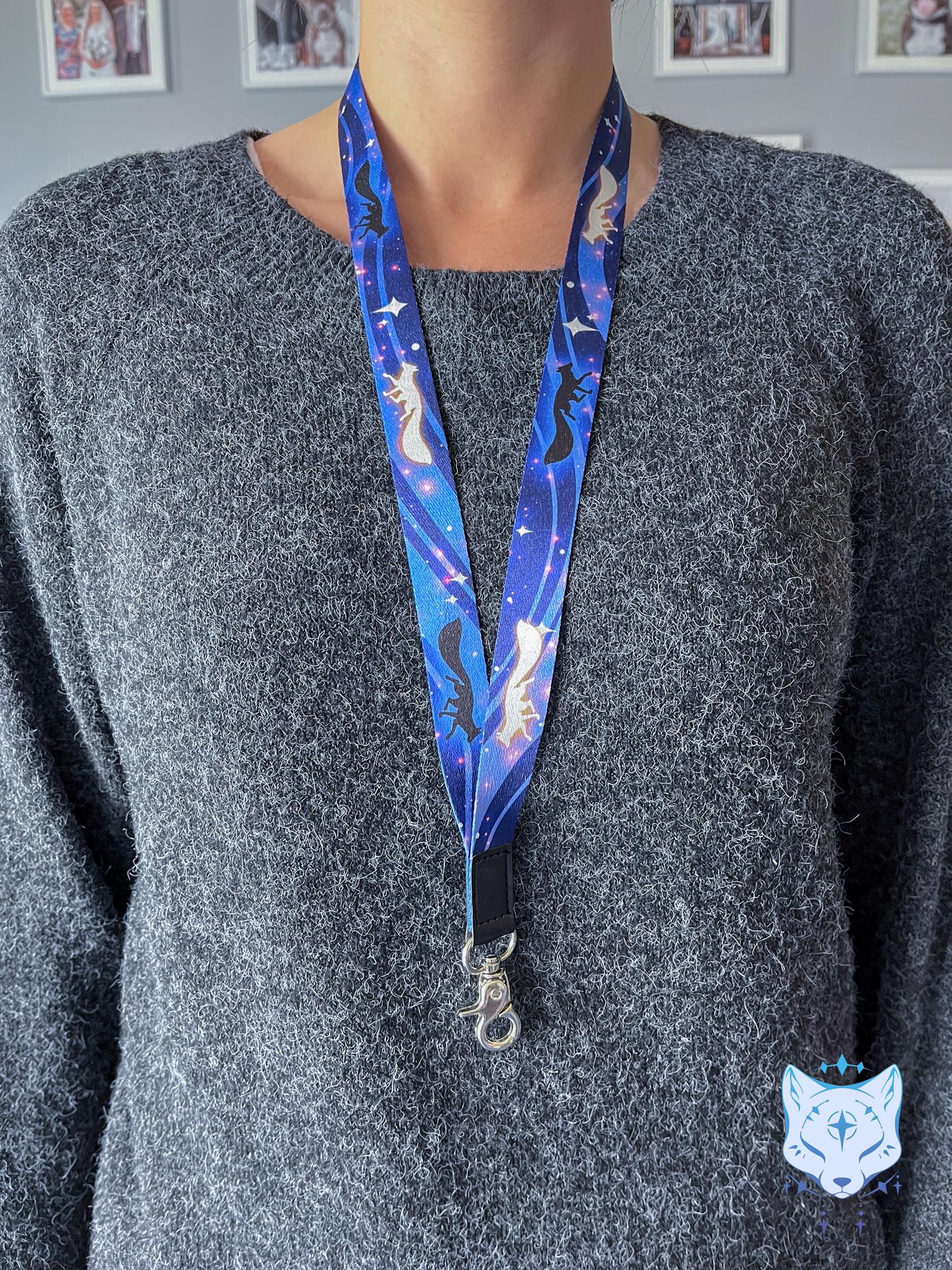 Celestial Fox | Lanyard made from eco recycled plastic | 90cm x 2cm