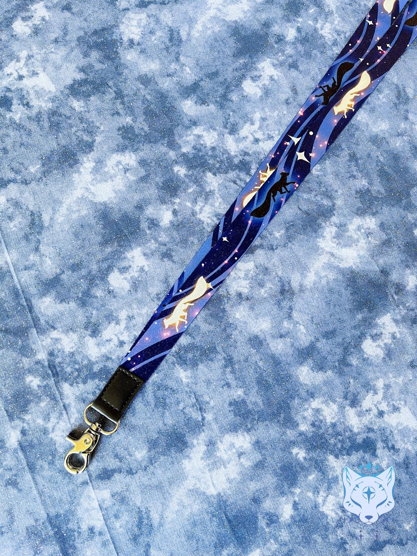 Celestial Fox | Lanyard made from eco recycled plastic | 90cm x 2cm