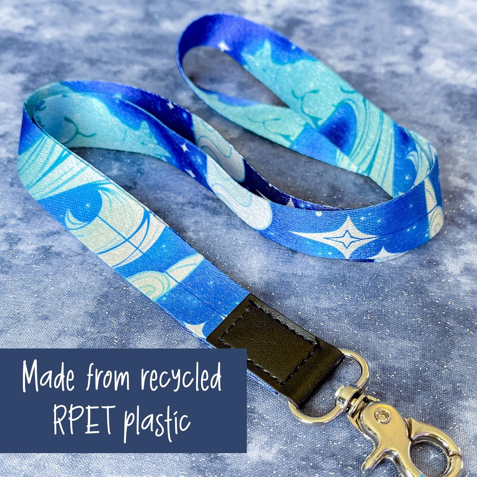 Celestial Fox | Lanyard made from eco recycled plastic | breakaway clasp |