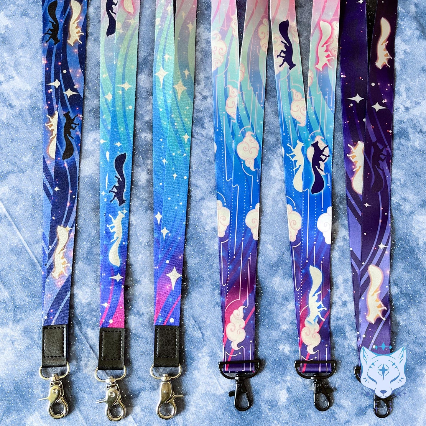 Celestial Fox | Lanyard made from eco recycled plastic | 90cm x 2cm