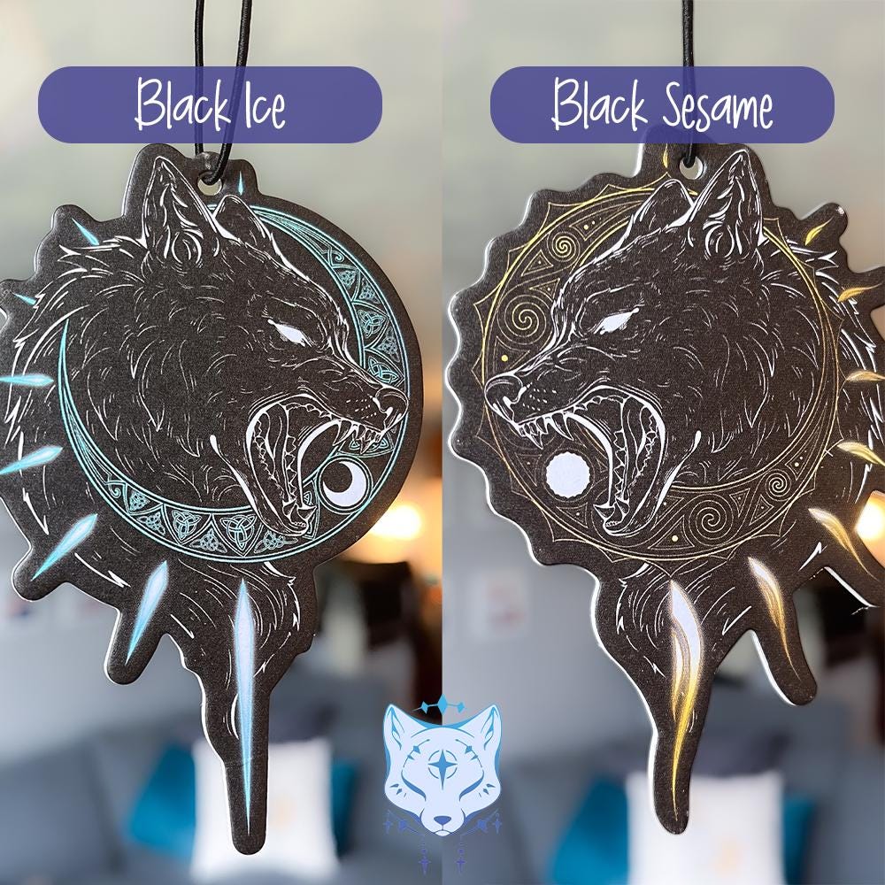 Sköll Wolf Air Freshener - Double Sided - Black Sesame Scent