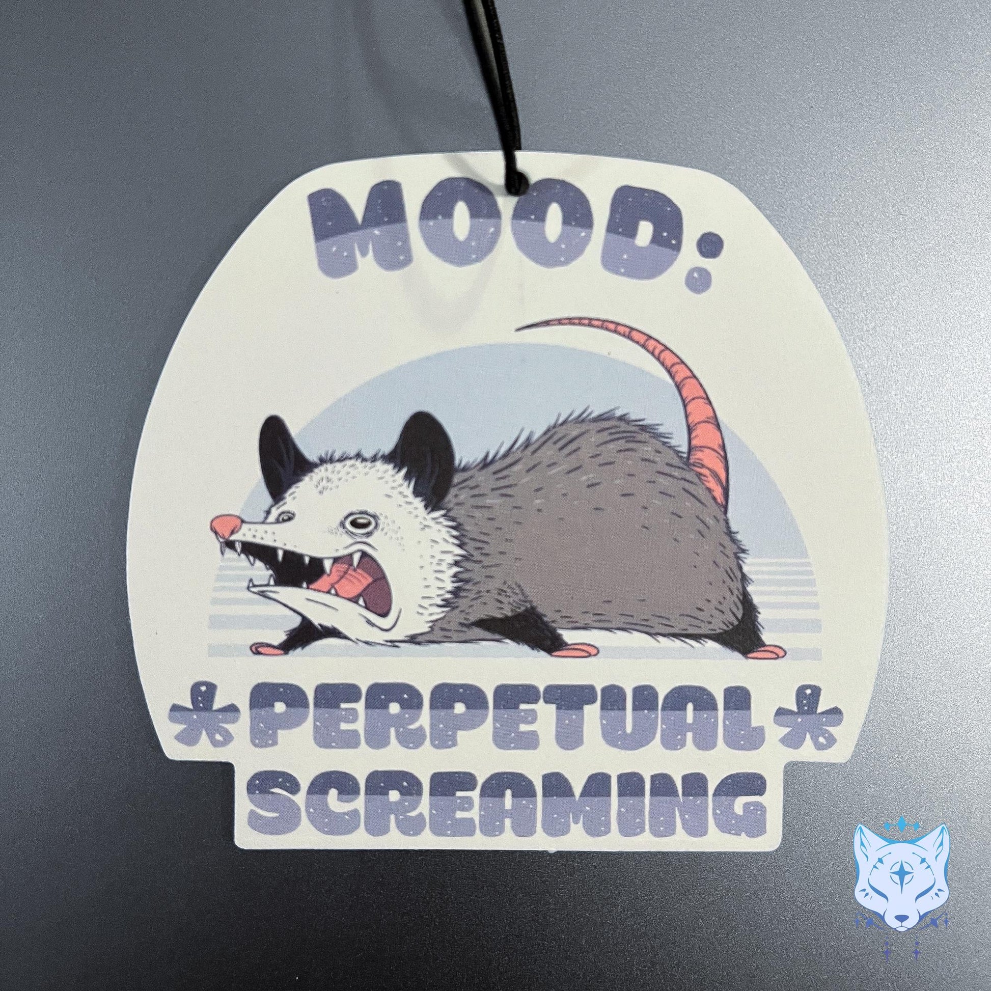 Perpetual Screaming Possum Air Freshener - Double Sided - Marshmallow Scent