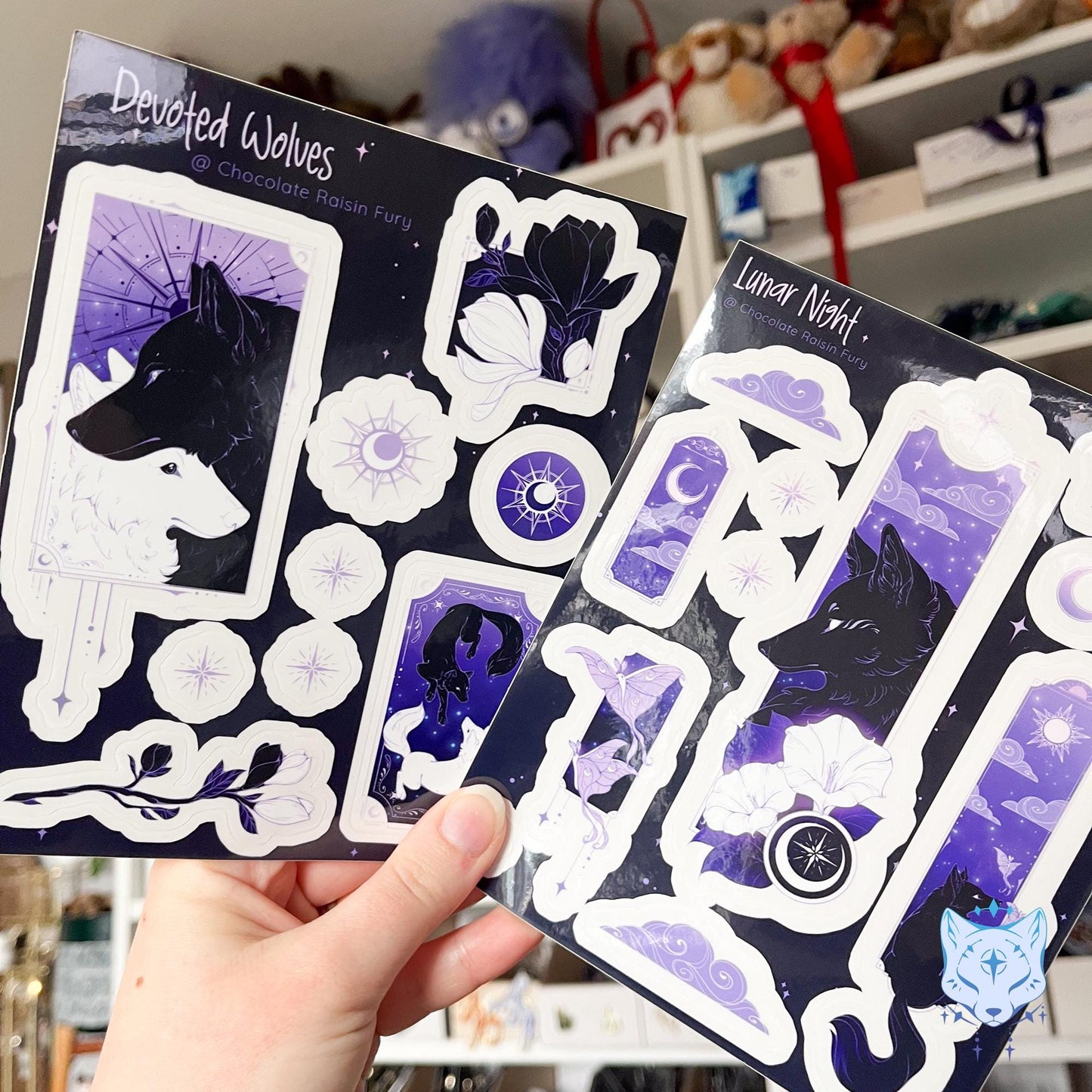 Lunar Fox clear sticker sheet | 13 x 16.3 cm