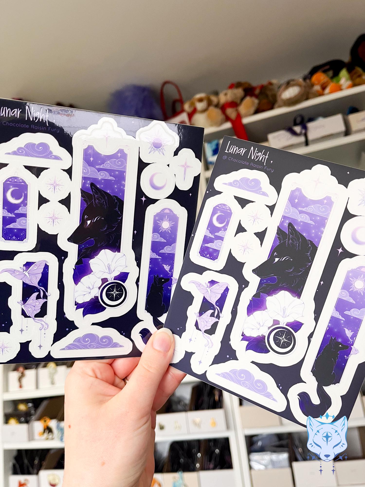 Lunar Fox clear sticker sheet | 13 x 16.3 cm