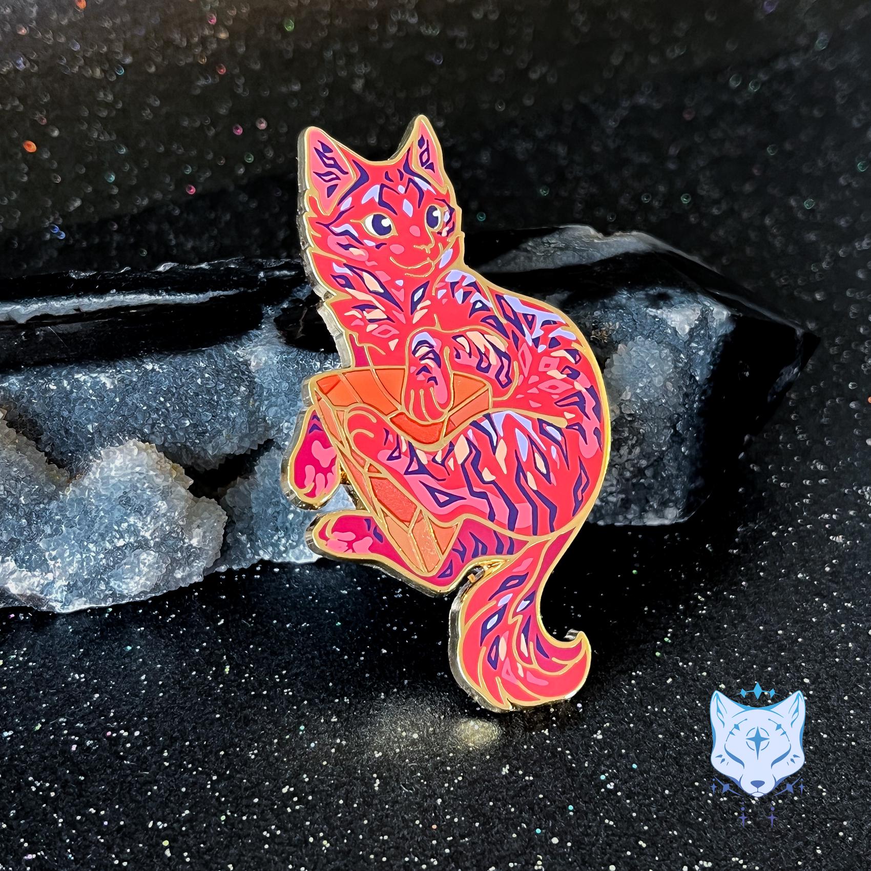 Ruby Cat - July Birthstone Pin