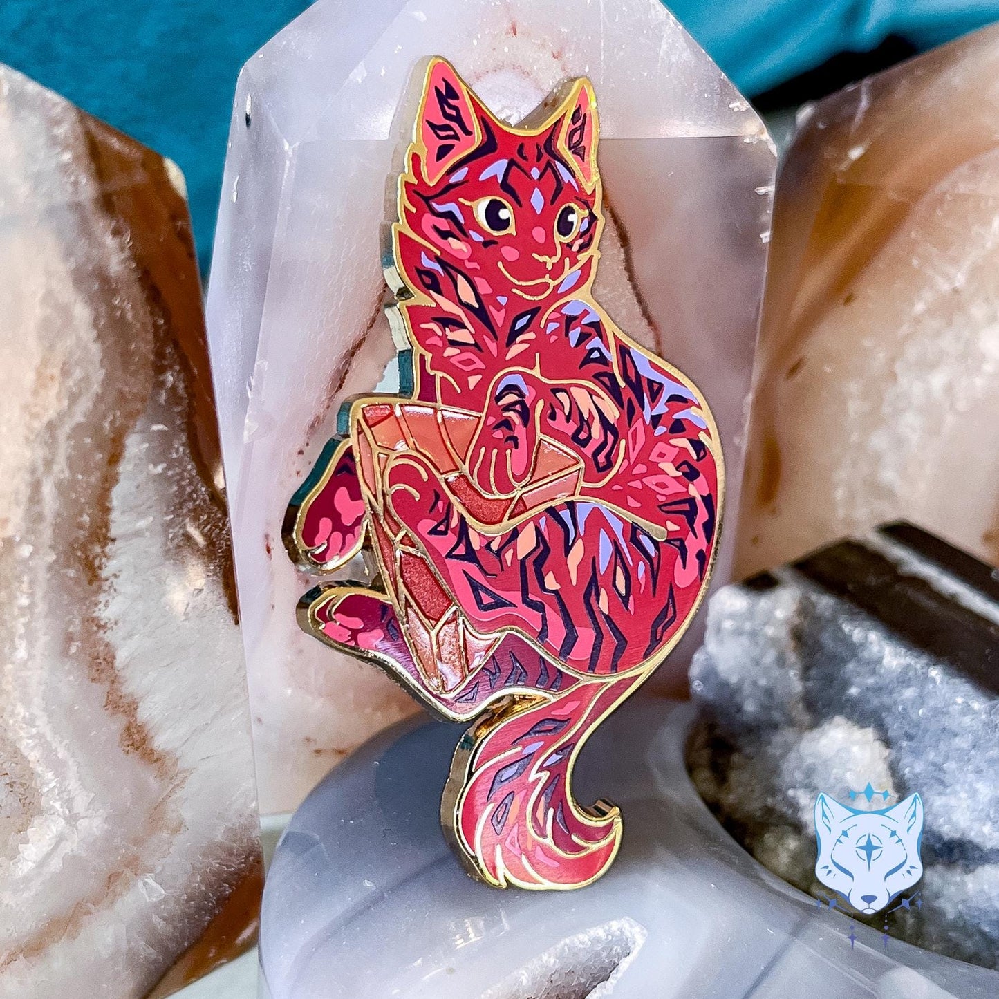Ruby Cat - July Birthstone Pin