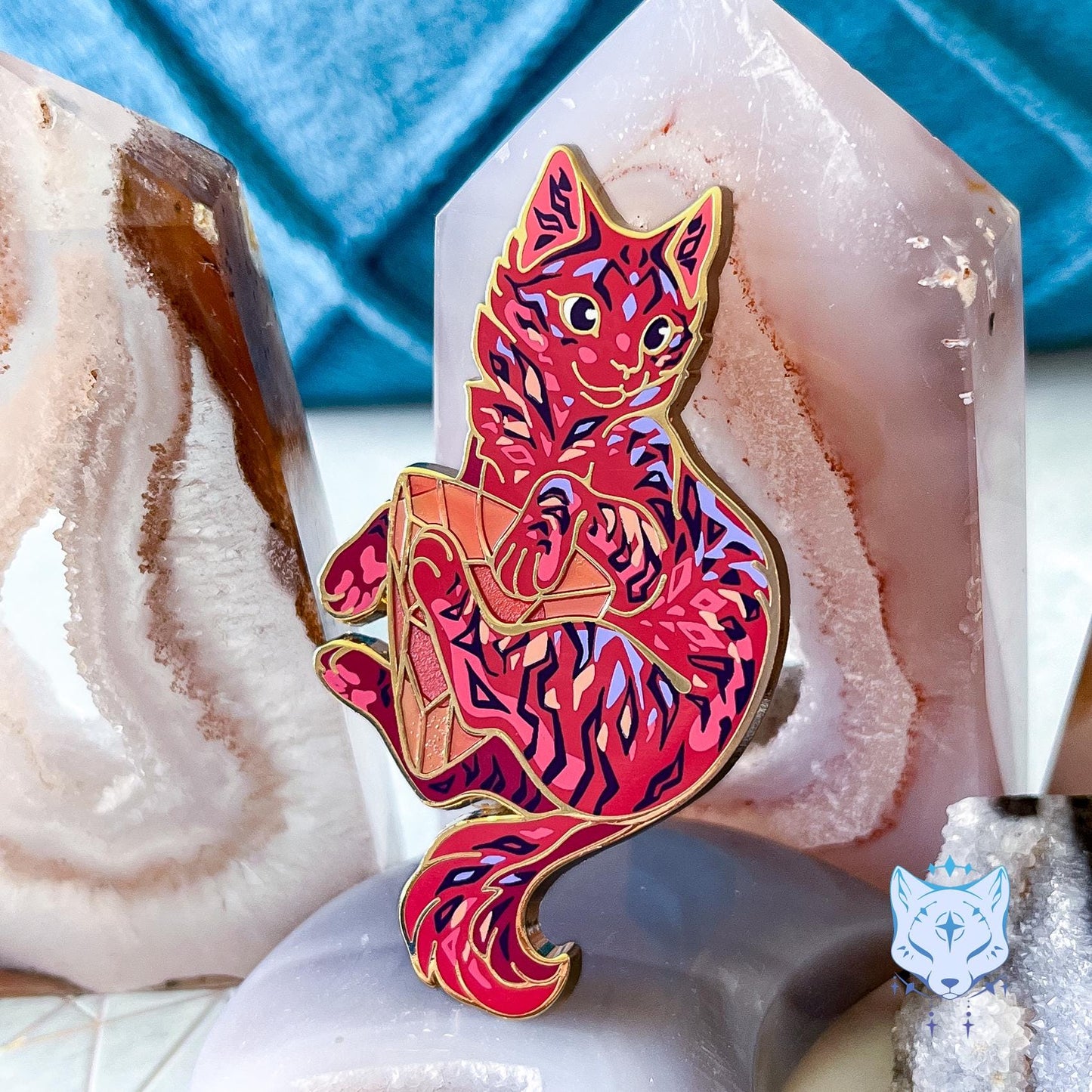 Ruby Cat - July Birthstone Pin