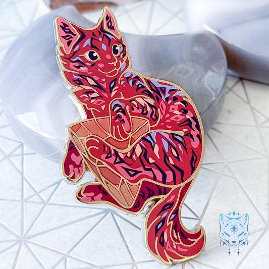 Ruby Cat - July Birthstone Pin