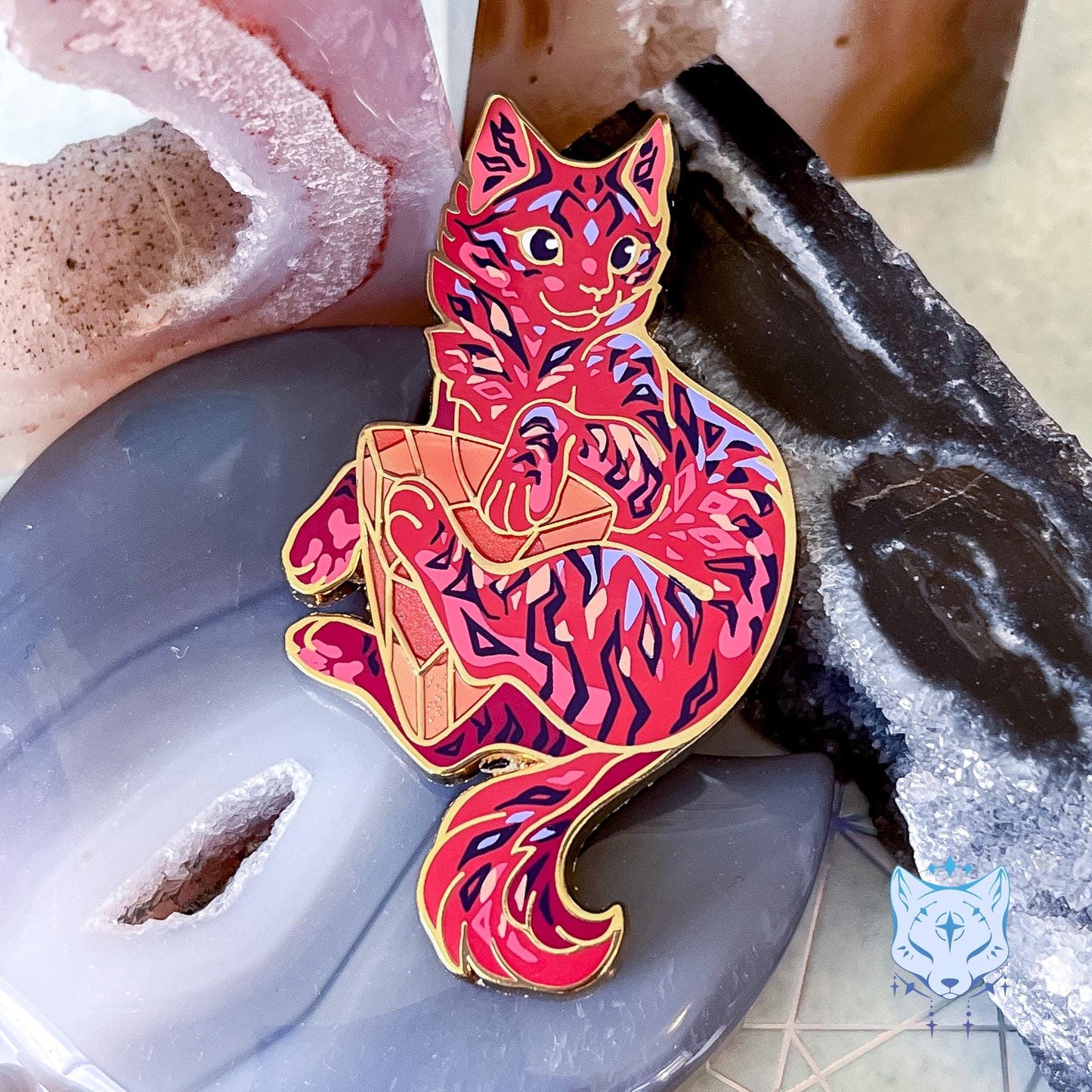 Ruby Cat - July Birthstone Pin