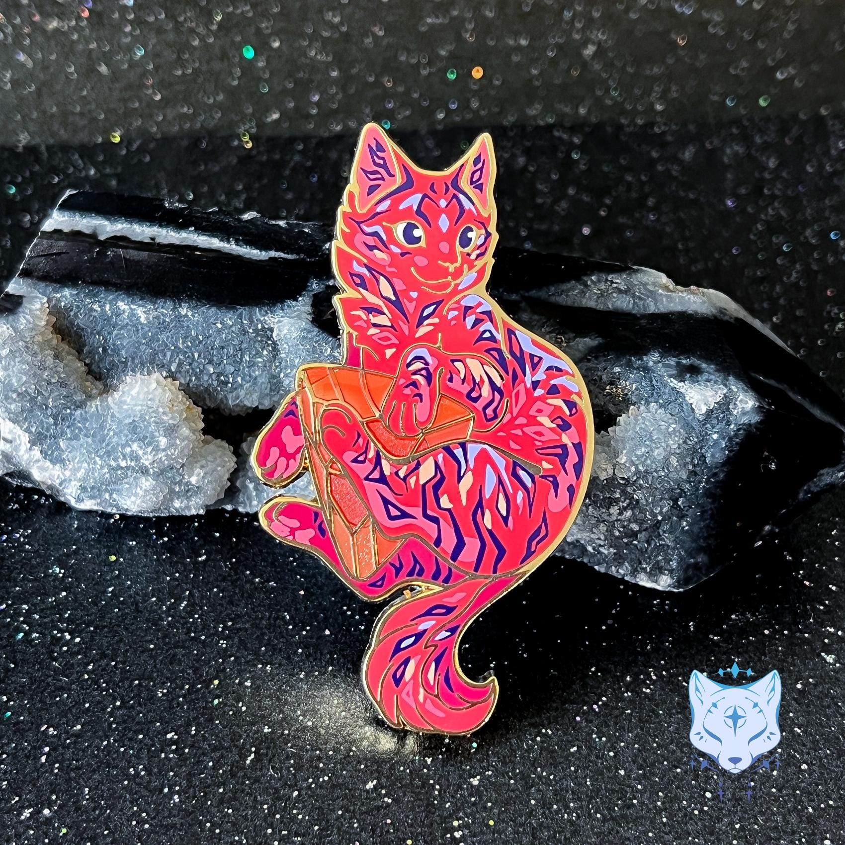 Ruby Cat - July Birthstone Pin