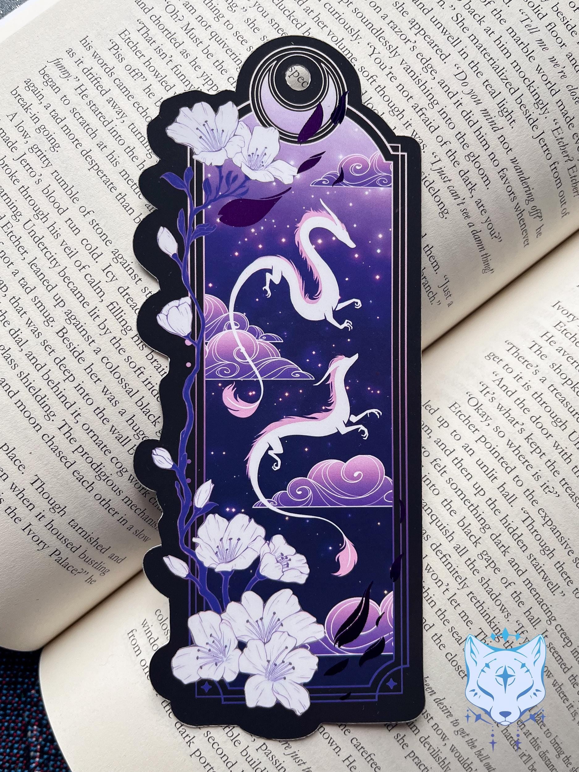 Purple Dragon Bookmark with foil detail