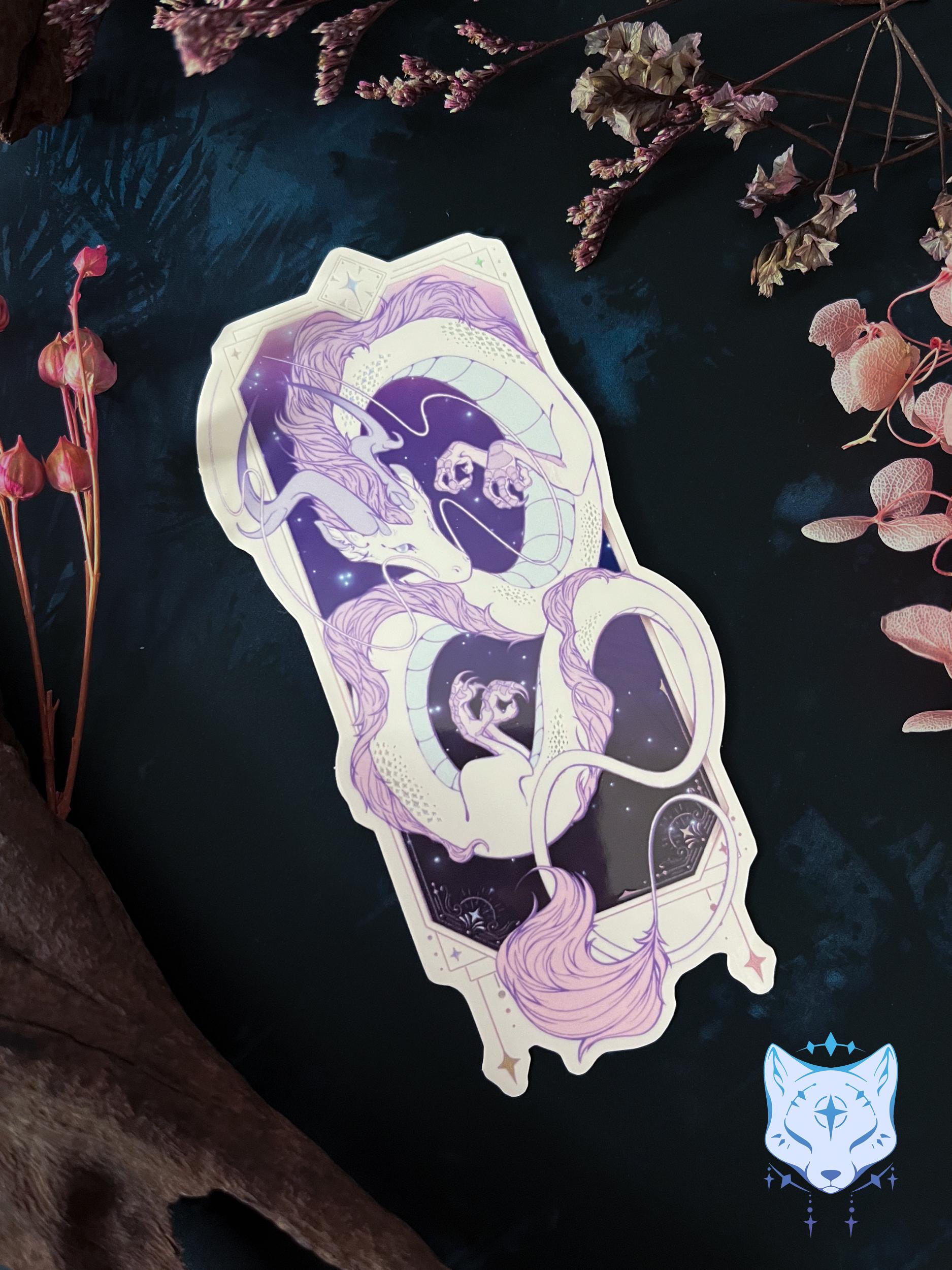 Dragon Stickers with subtle holo detail | 11.5cm tall