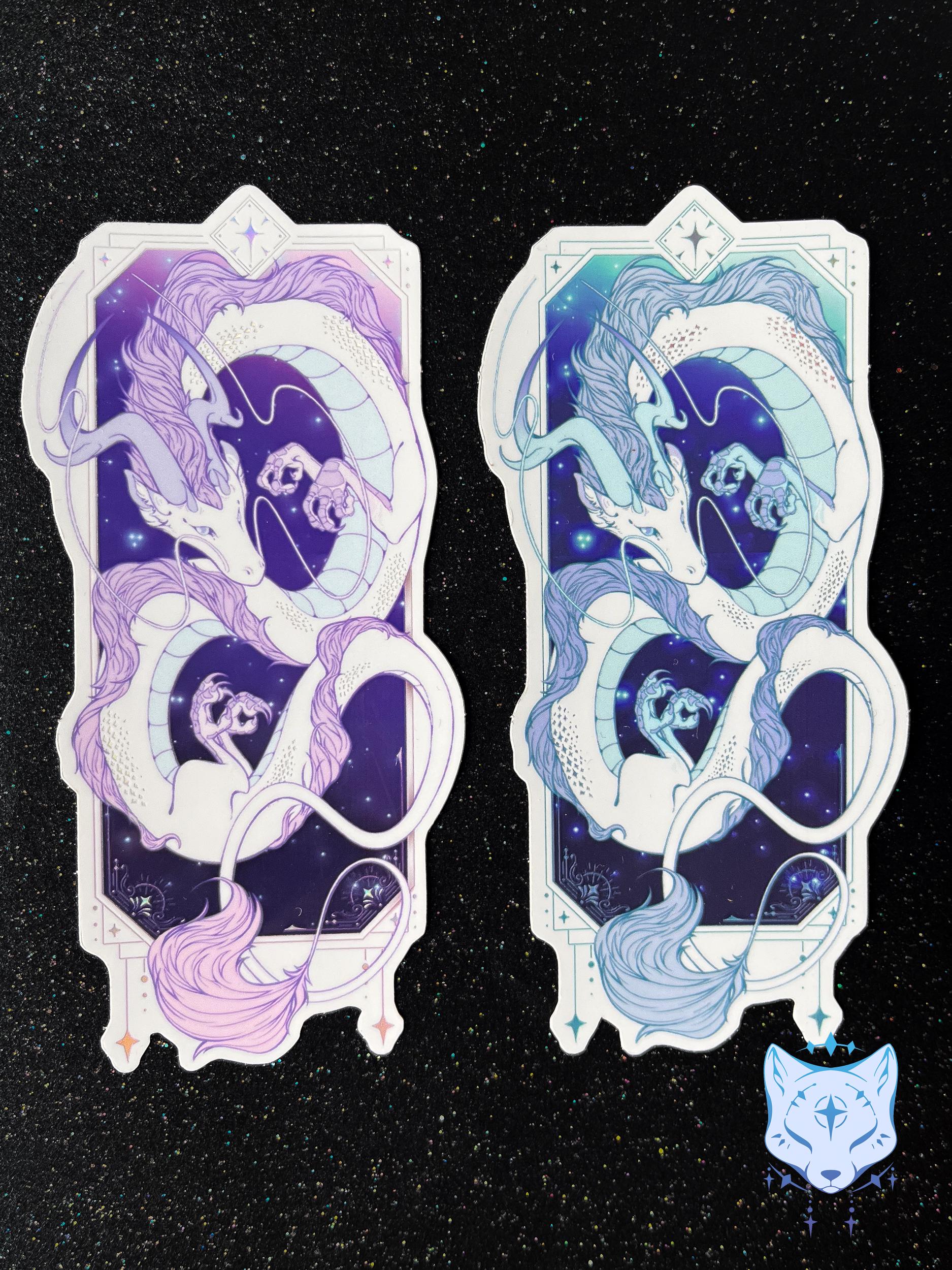 Dragon Stickers with subtle holo detail | 11.5cm tall