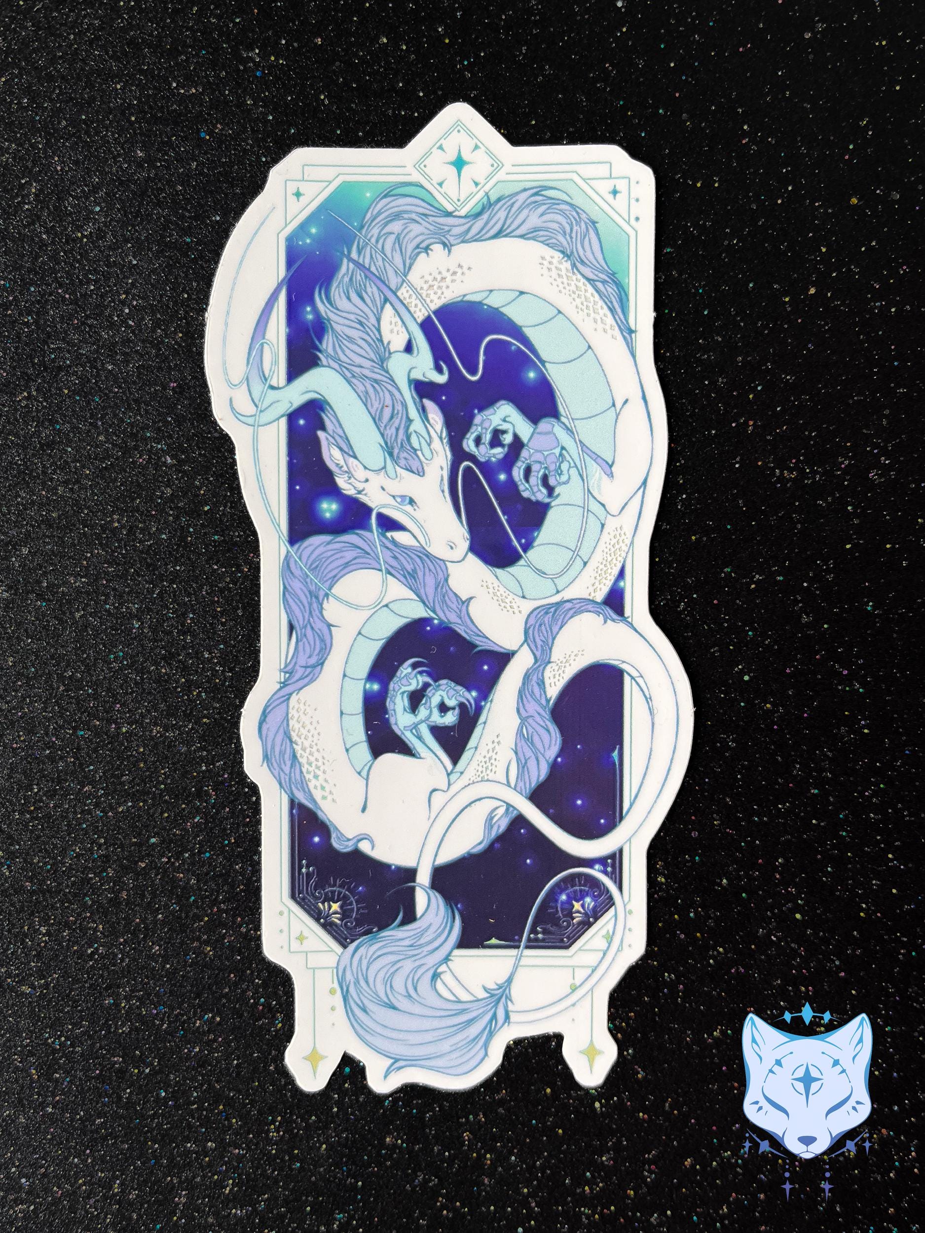 Dragon Stickers with subtle holo detail | 11.5cm tall