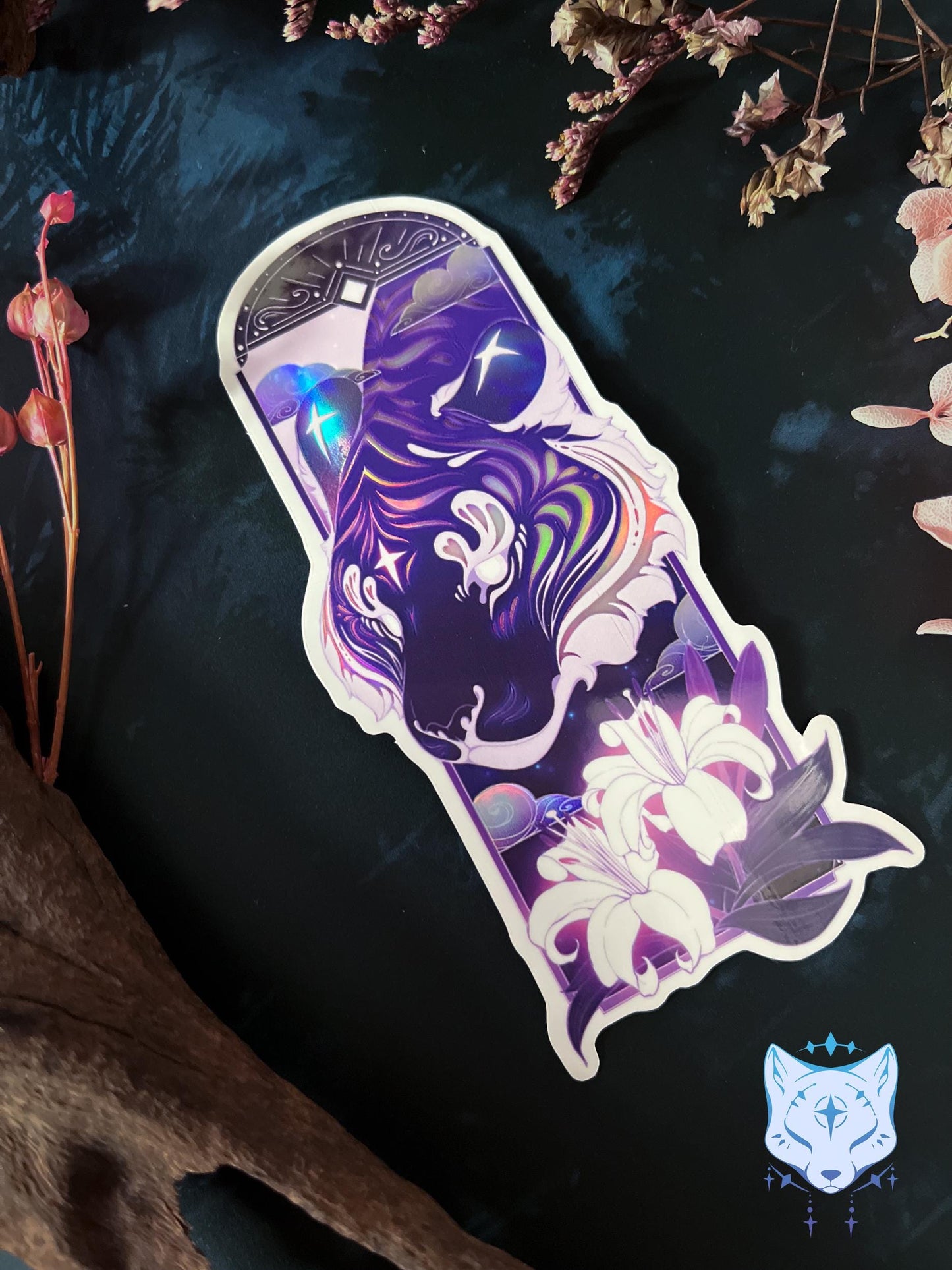 Celestial Tiger Holographic Stickers | 11.5cm tall