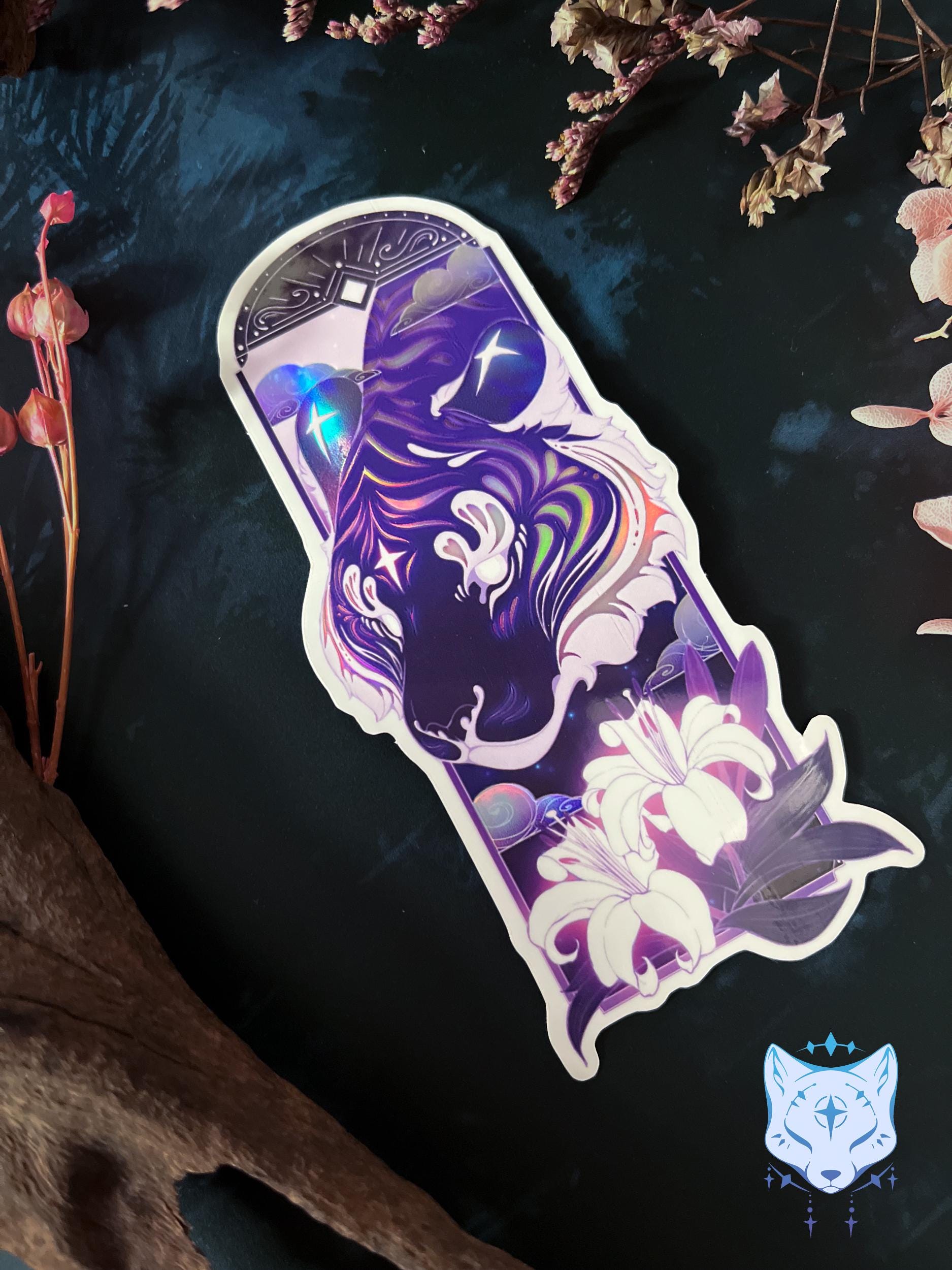Celestial Tiger Holographic Stickers | 11.5cm tall
