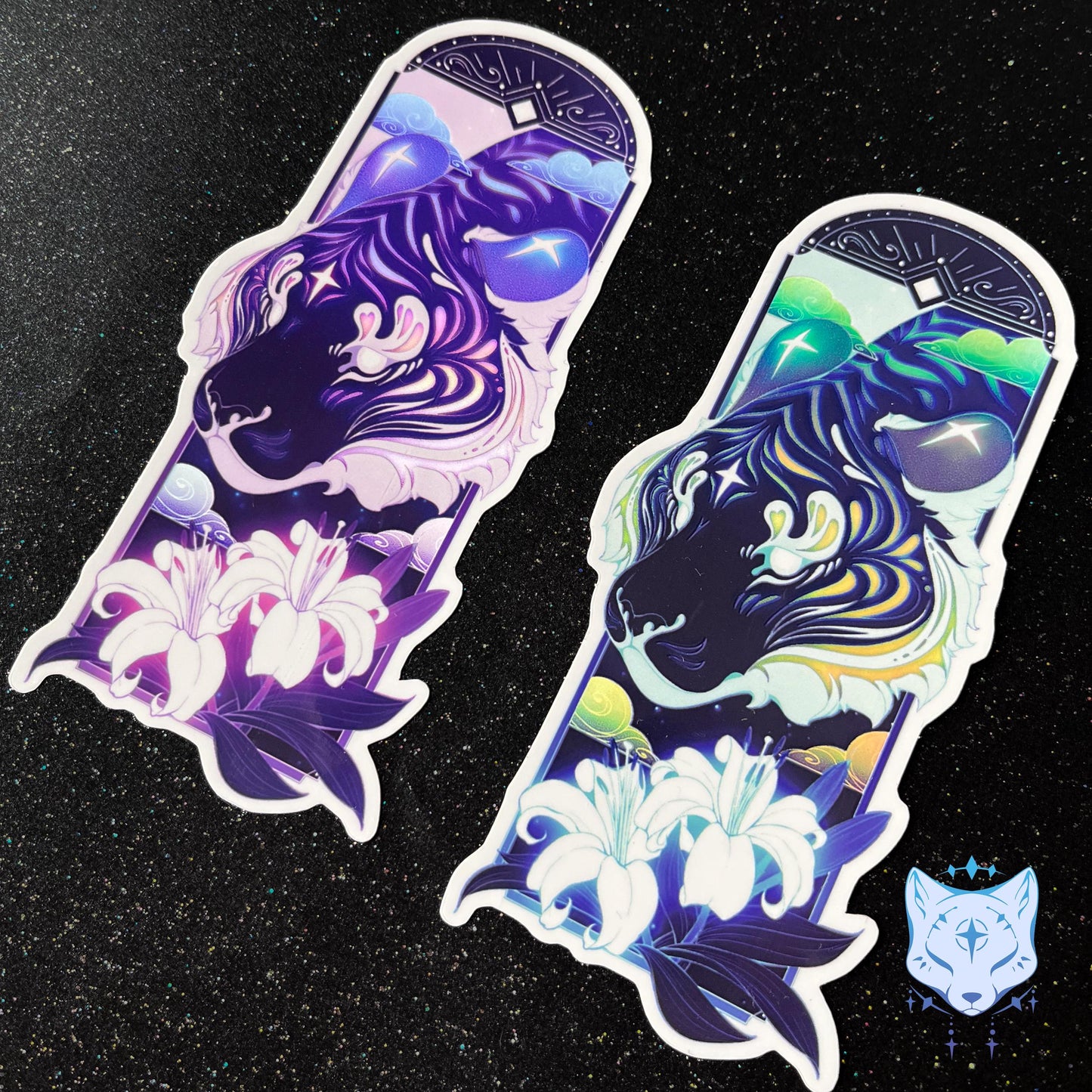 Celestial Tiger Holographic Stickers | 11.5cm tall