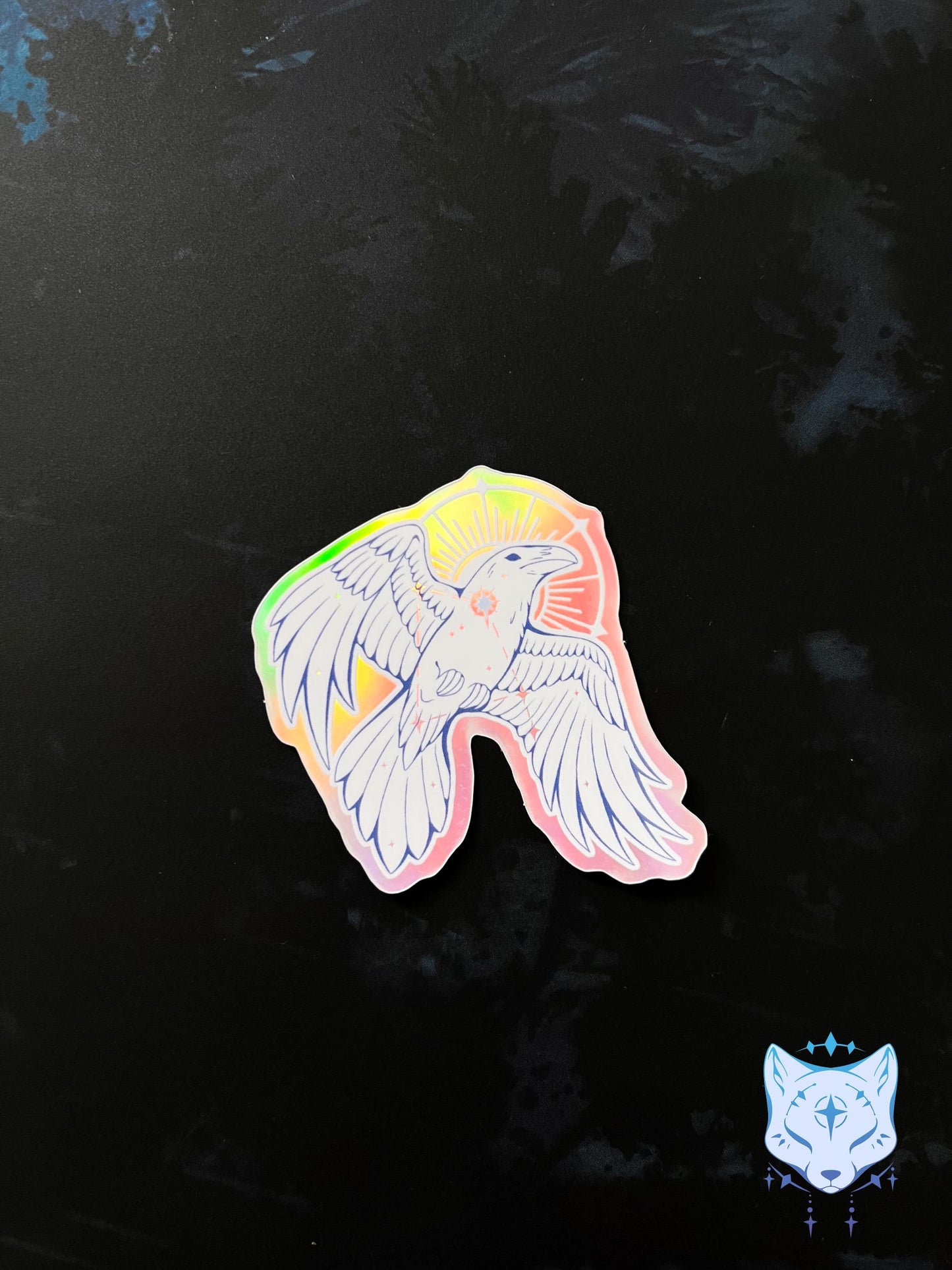 Corvus Crow Holographic stickers | 5cm tall