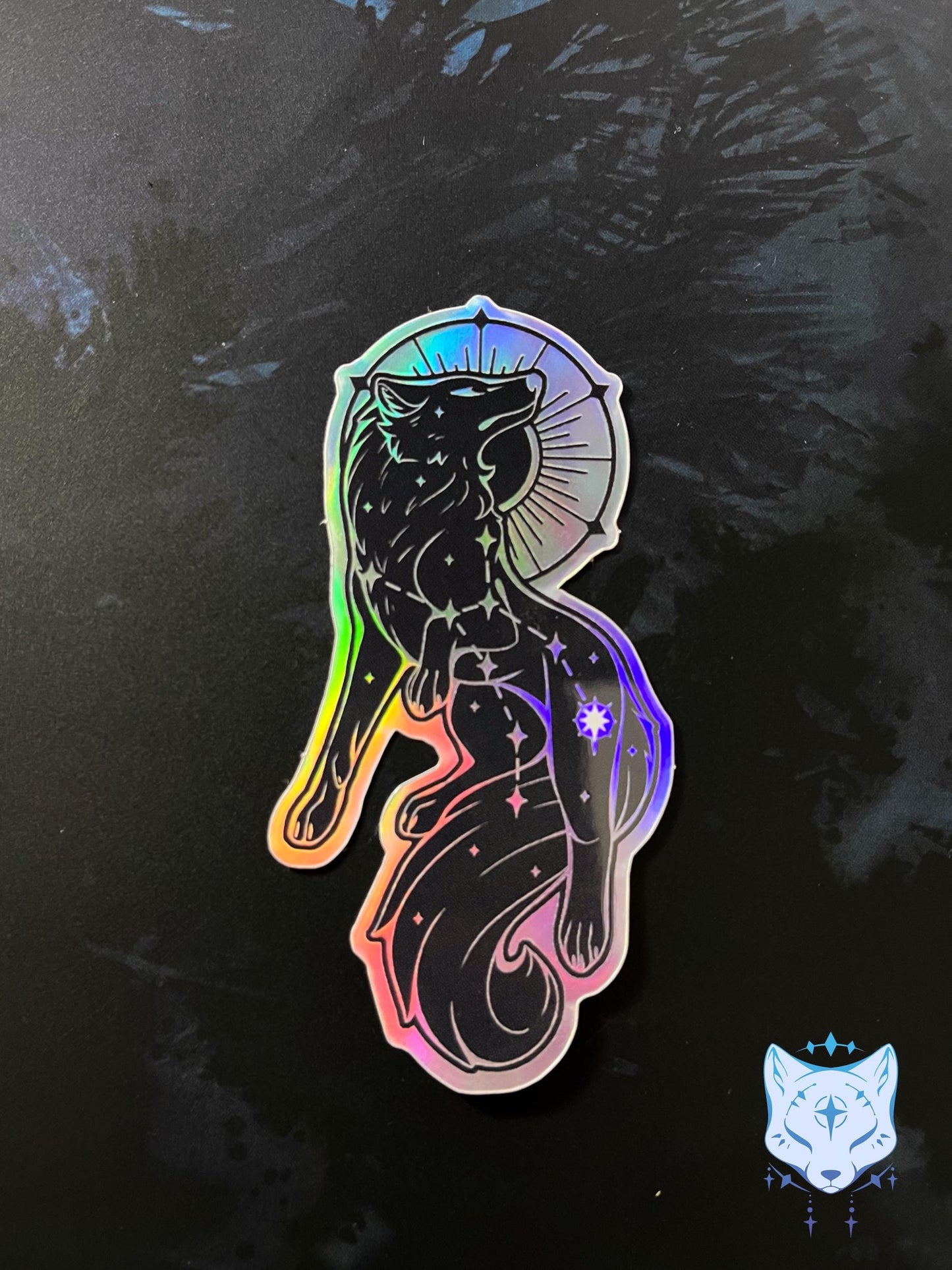 Lupus Wolf Holographic stickers | 8cm tall