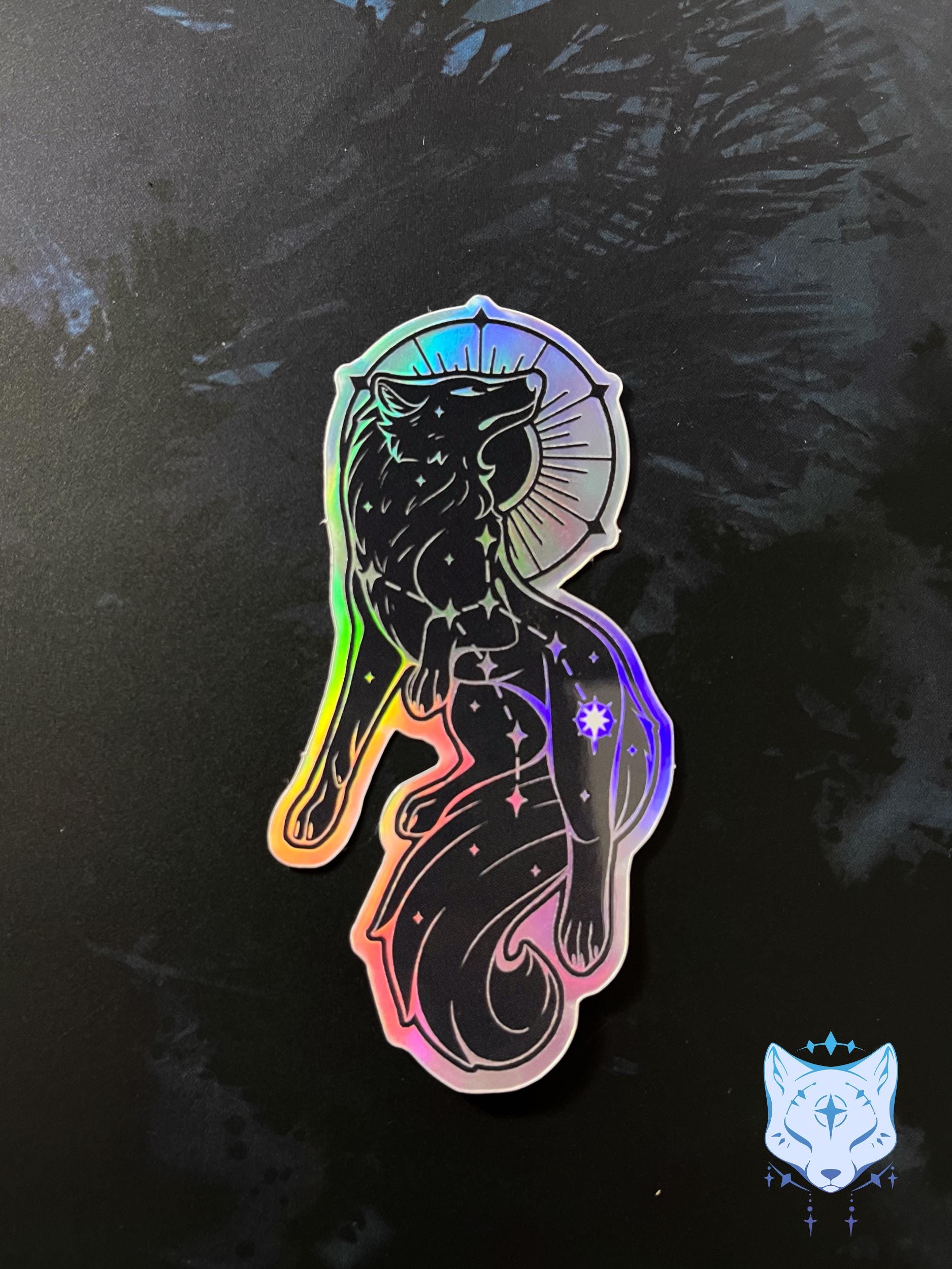 Lupus Wolf Holographic stickers | 8cm tall