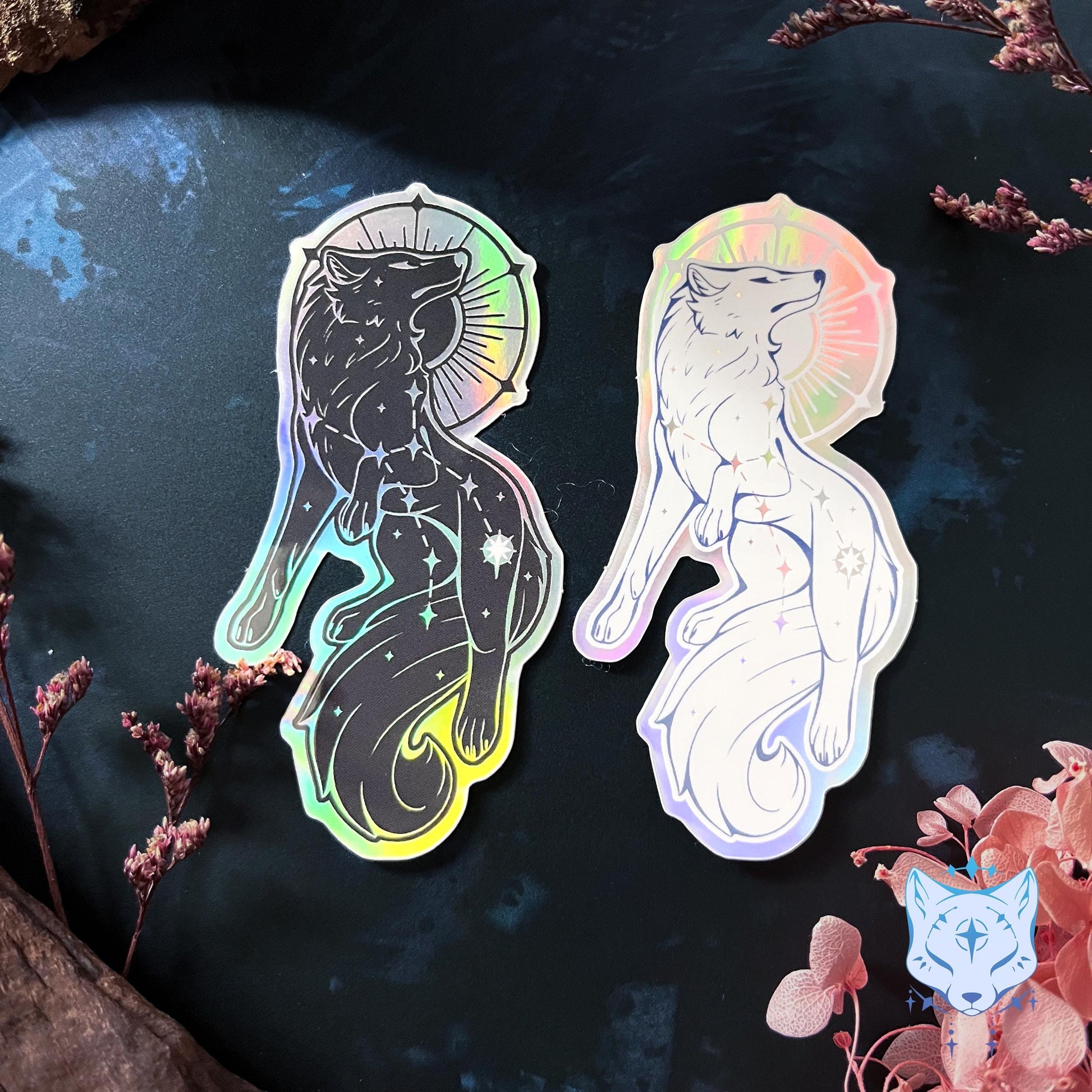 Lupus Wolf Holographic stickers | 8cm tall