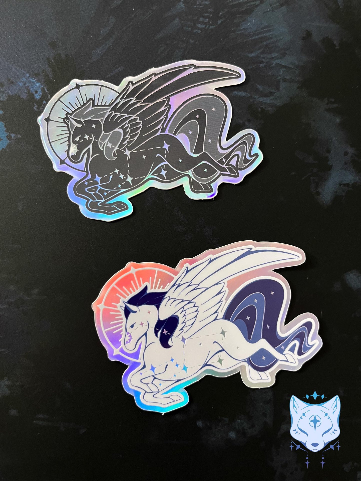 Pegasus Constellation Holographic stickers | 5cm tall