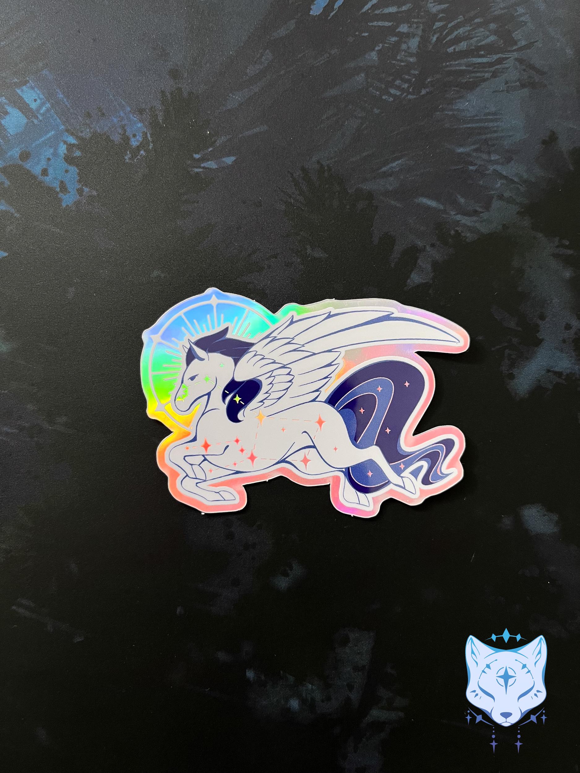 Pegasus Constellation Holographic stickers | 5cm tall
