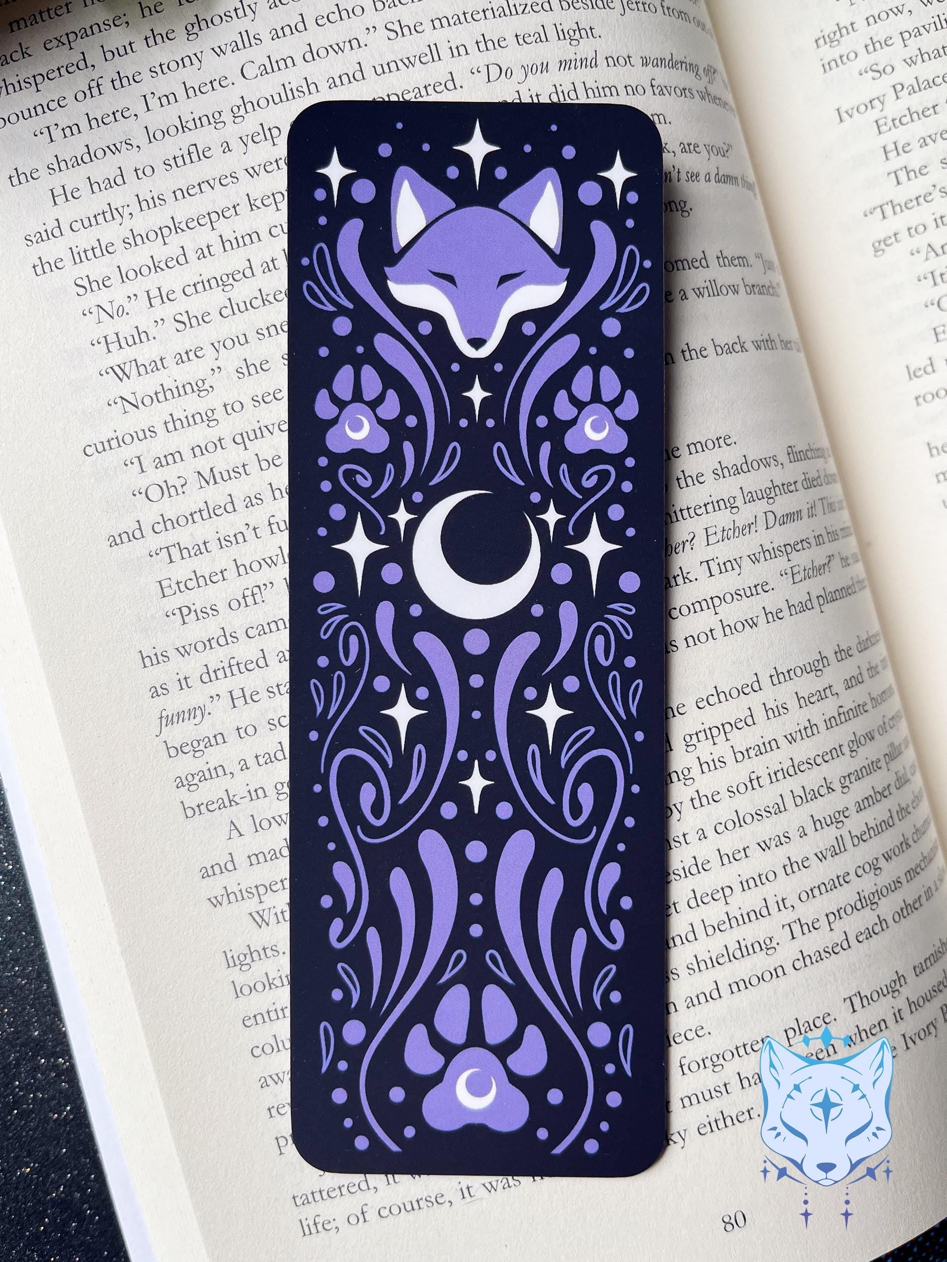 Celestial & Floral Fox Paper Bookmarks