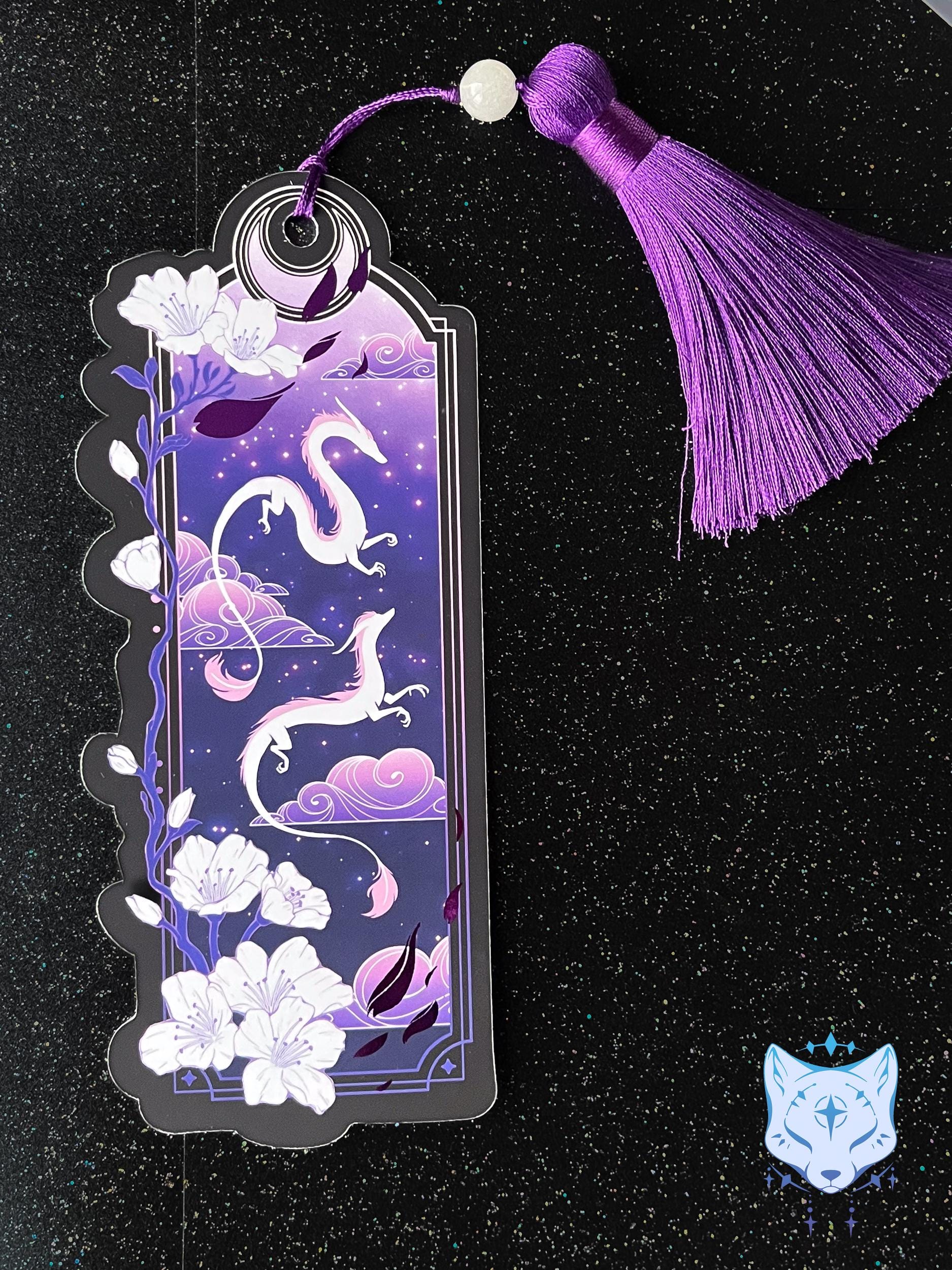 Purple Dragon Bookmark with foil detail