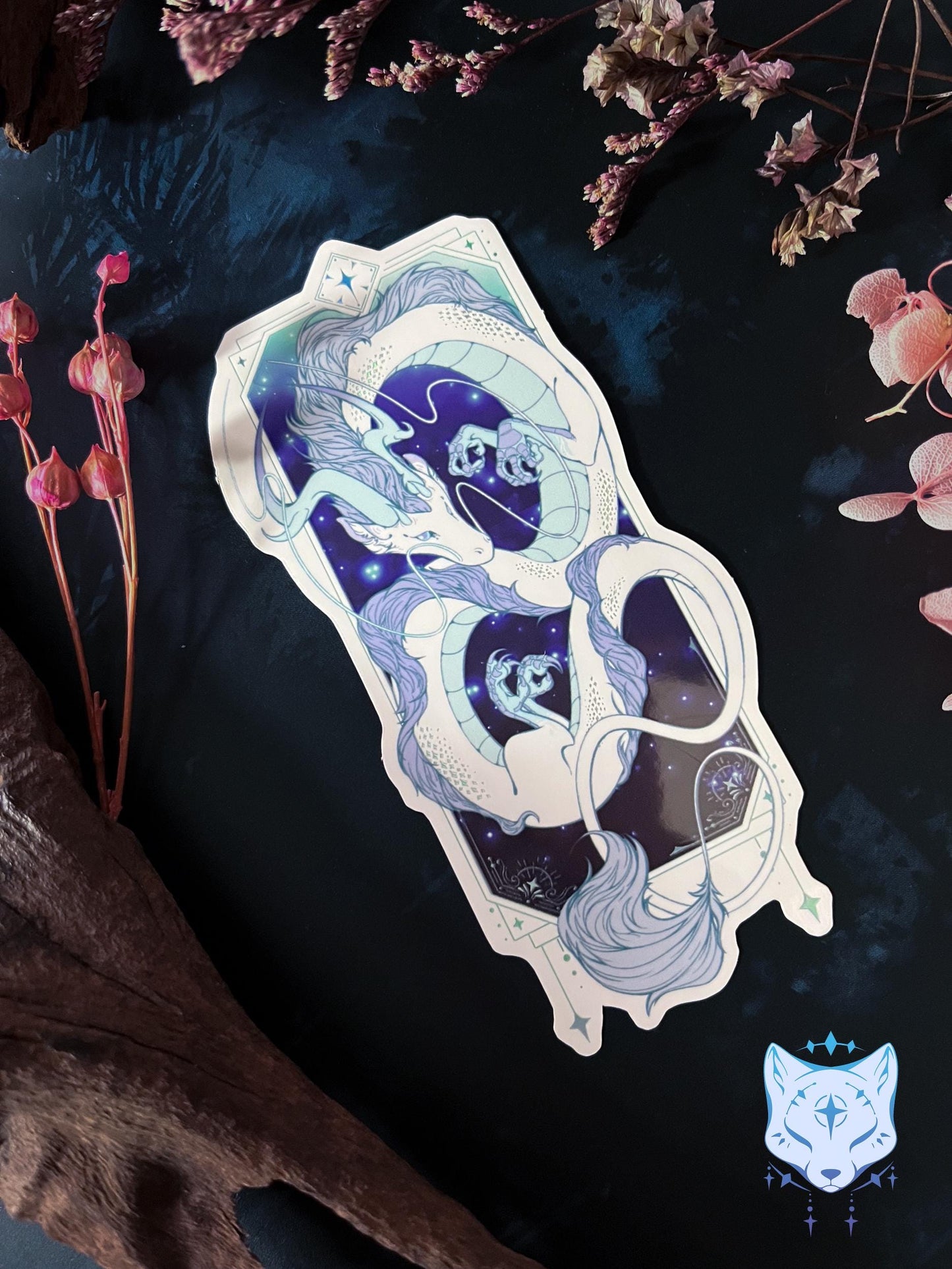 Dragon Stickers with subtle holo detail | 11.5cm tall