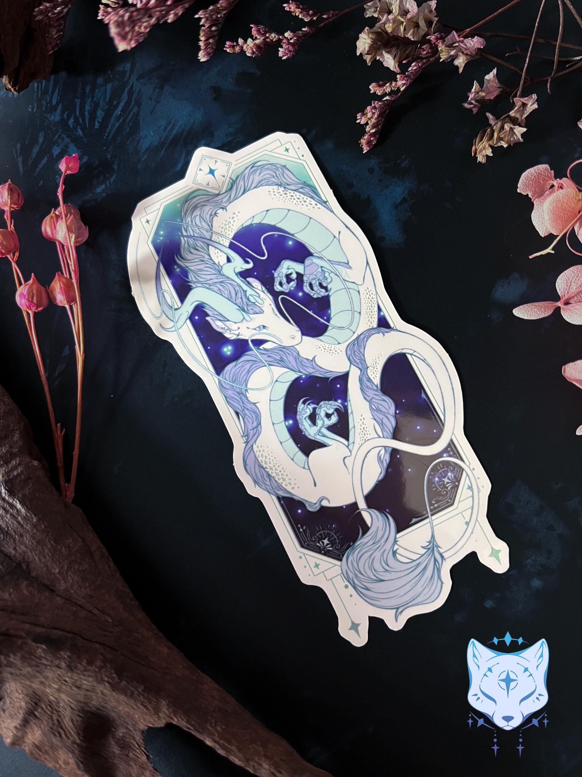Dragon Stickers with subtle holo detail | 11.5cm tall