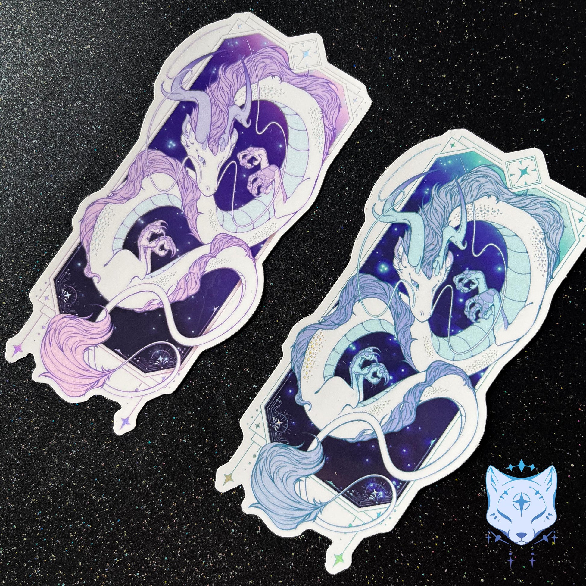 Dragon Stickers with subtle holo detail | 11.5cm tall