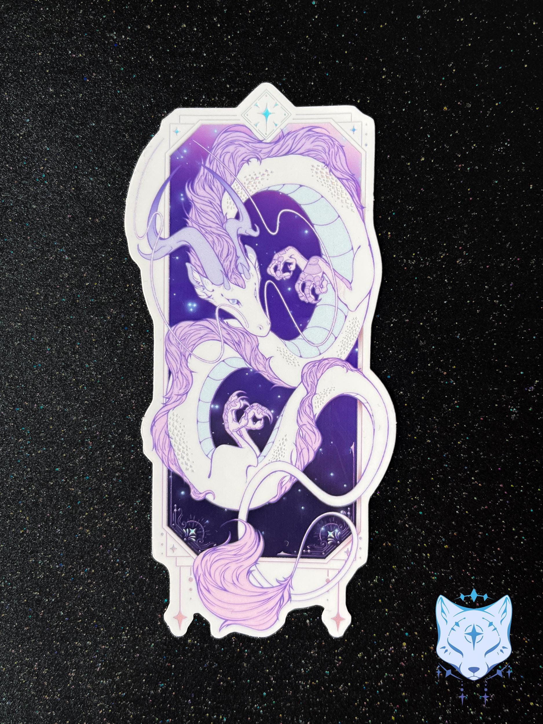 Dragon Stickers with subtle holo detail | 11.5cm tall