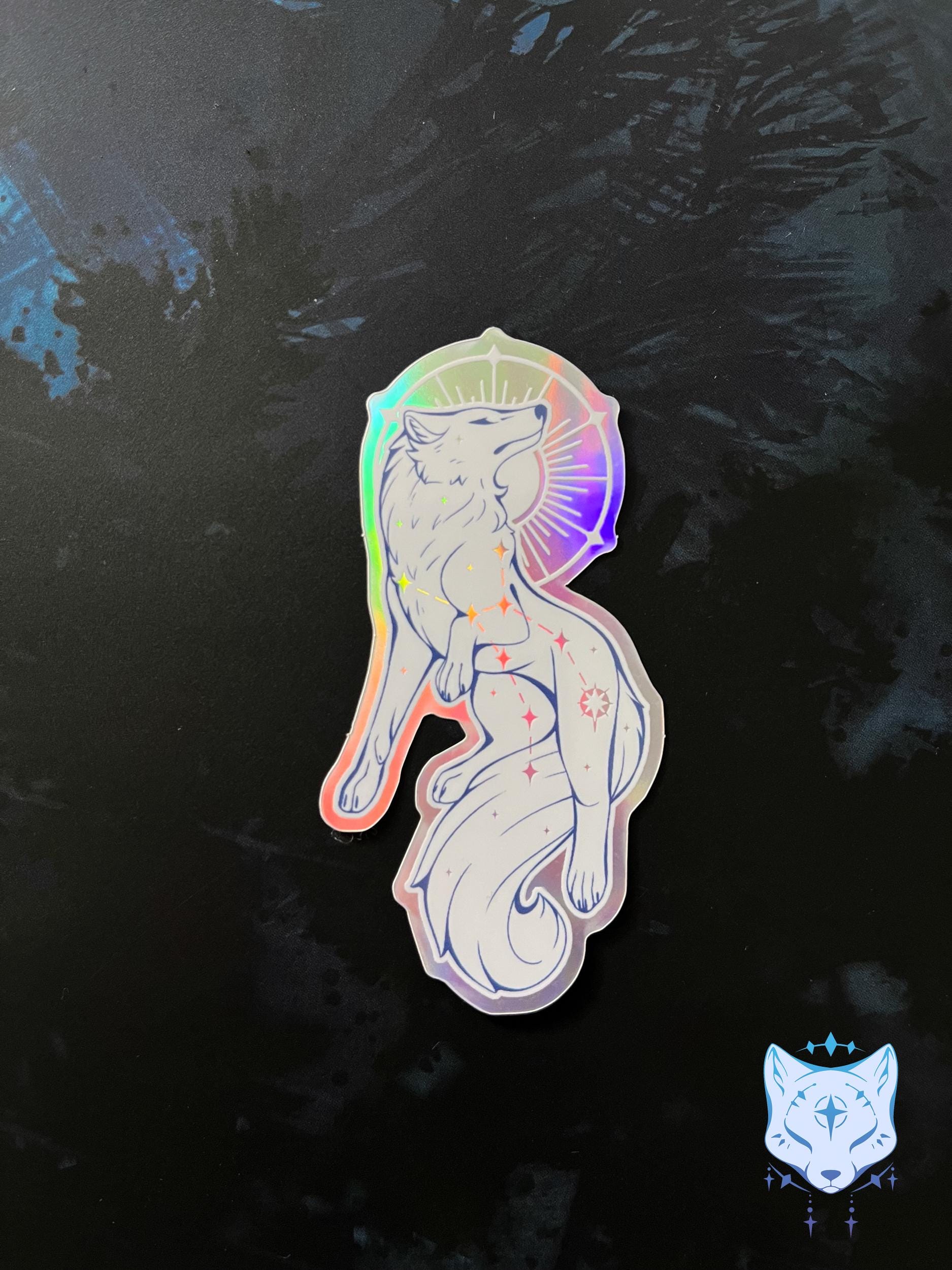 Lupus Wolf Holographic stickers | 8cm tall