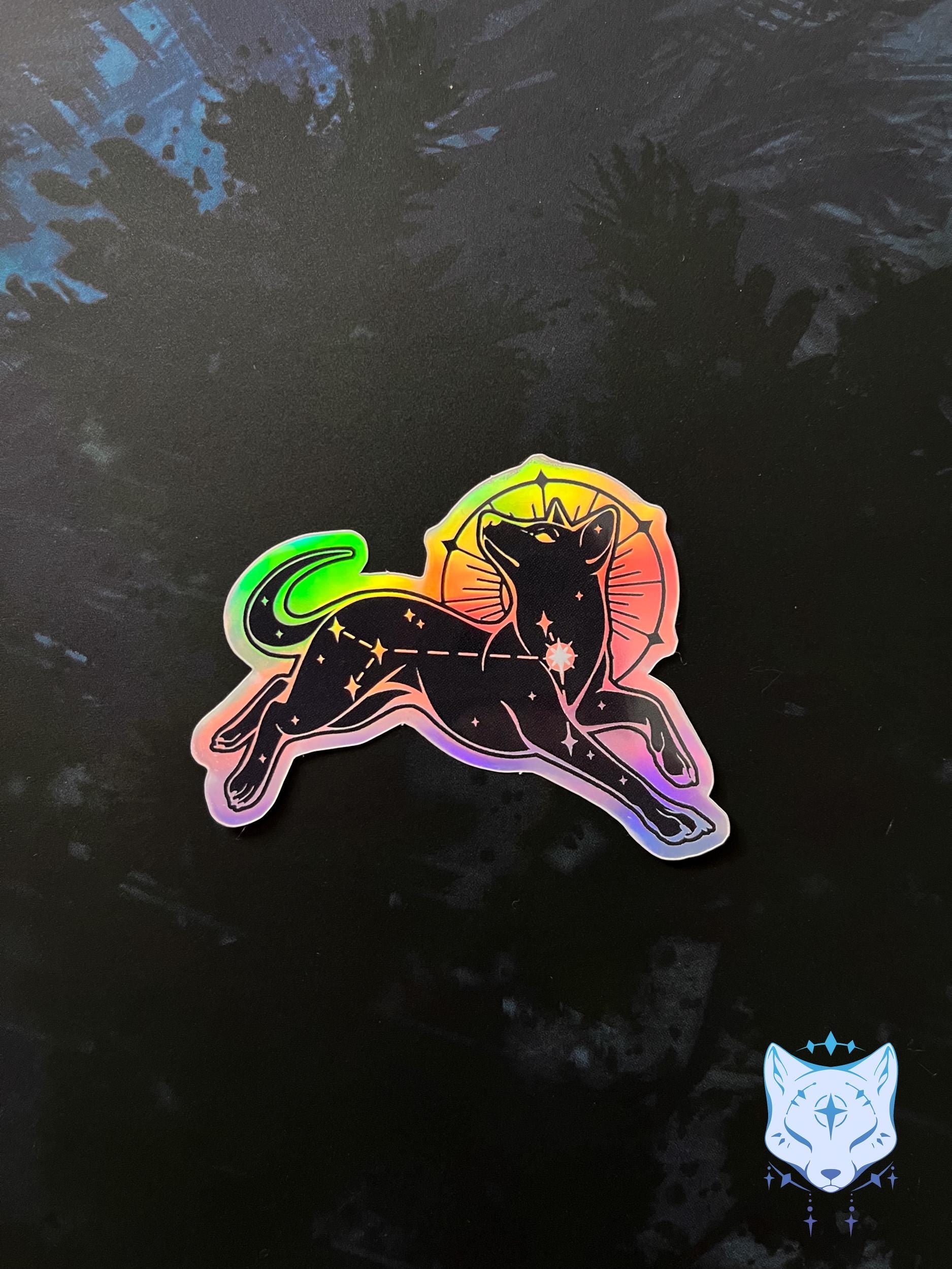 Canis Major & Minor Holographic stickers | 5cm tall