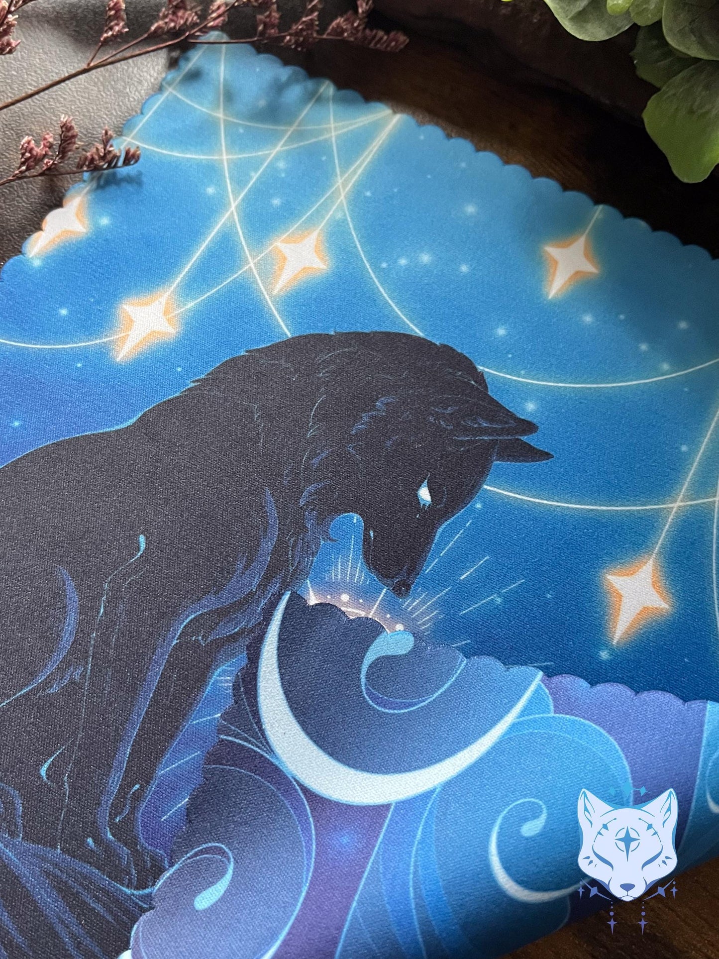 Celestial Wolf Microfibre Lens Cloth: Double Sided