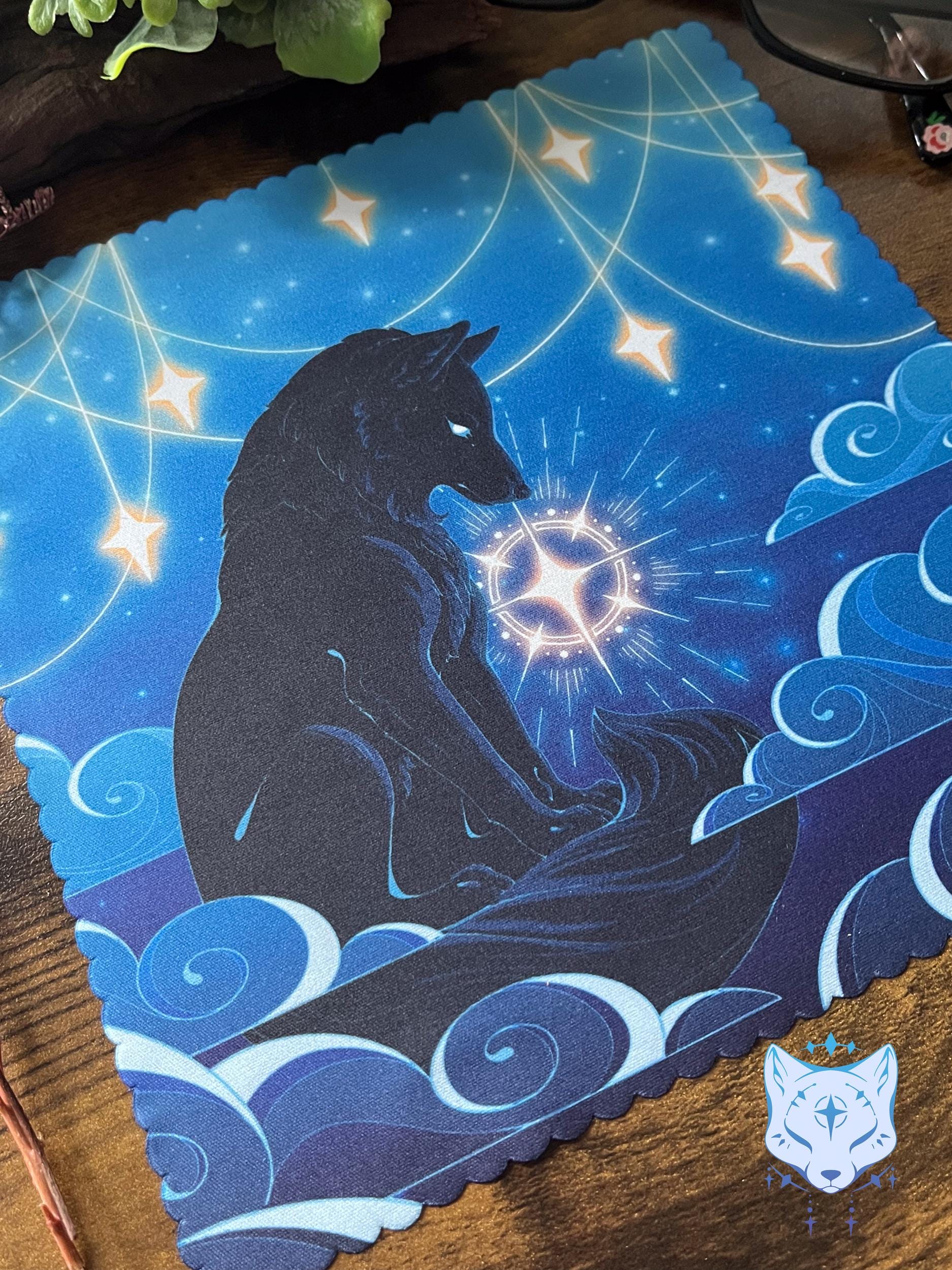 Celestial Wolf Microfibre Lens Cloth: Double Sided