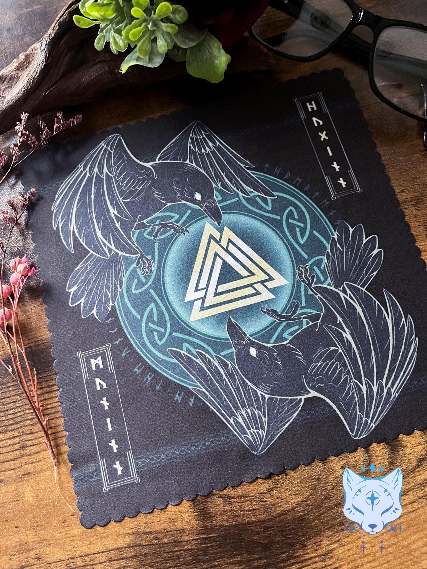 Odin's Ravens Microfibre Lens Cloth: Double Sided