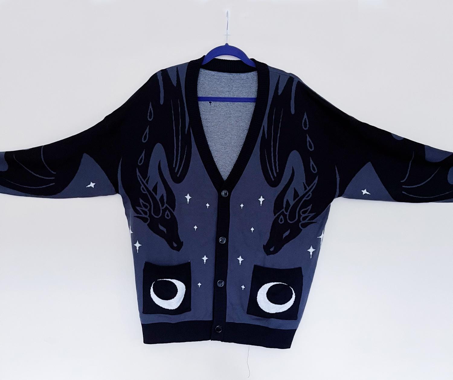 Grey Celestial Dragon Cardigan