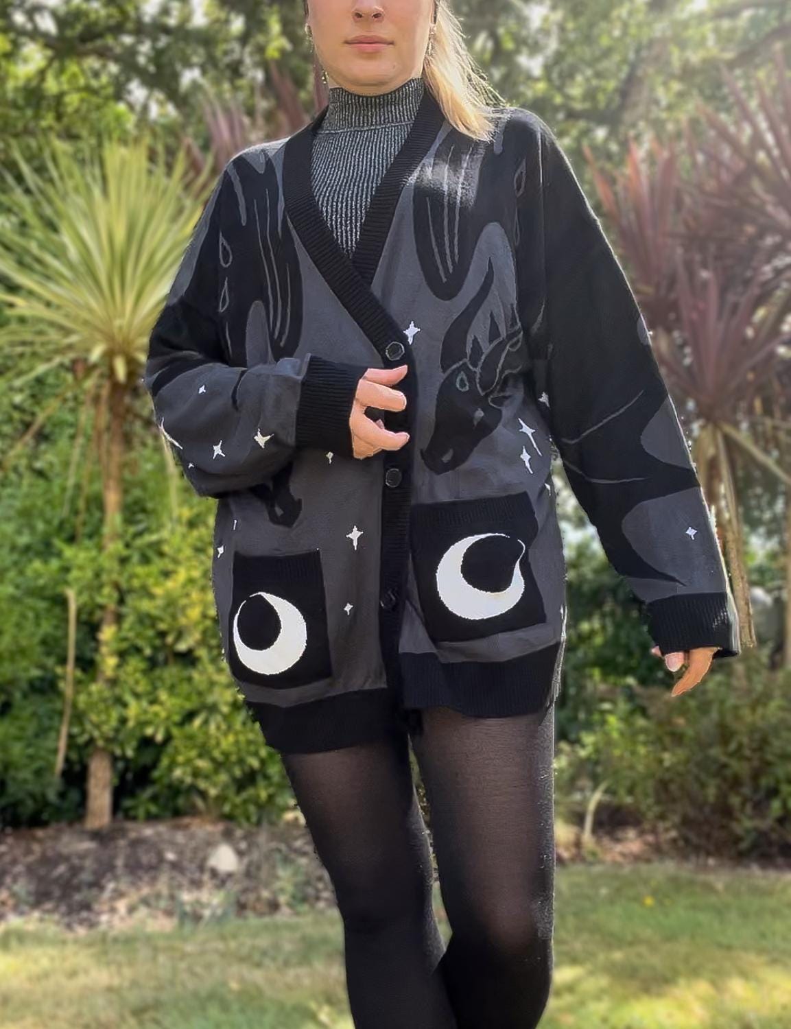 Grey Celestial Dragon Cardigan