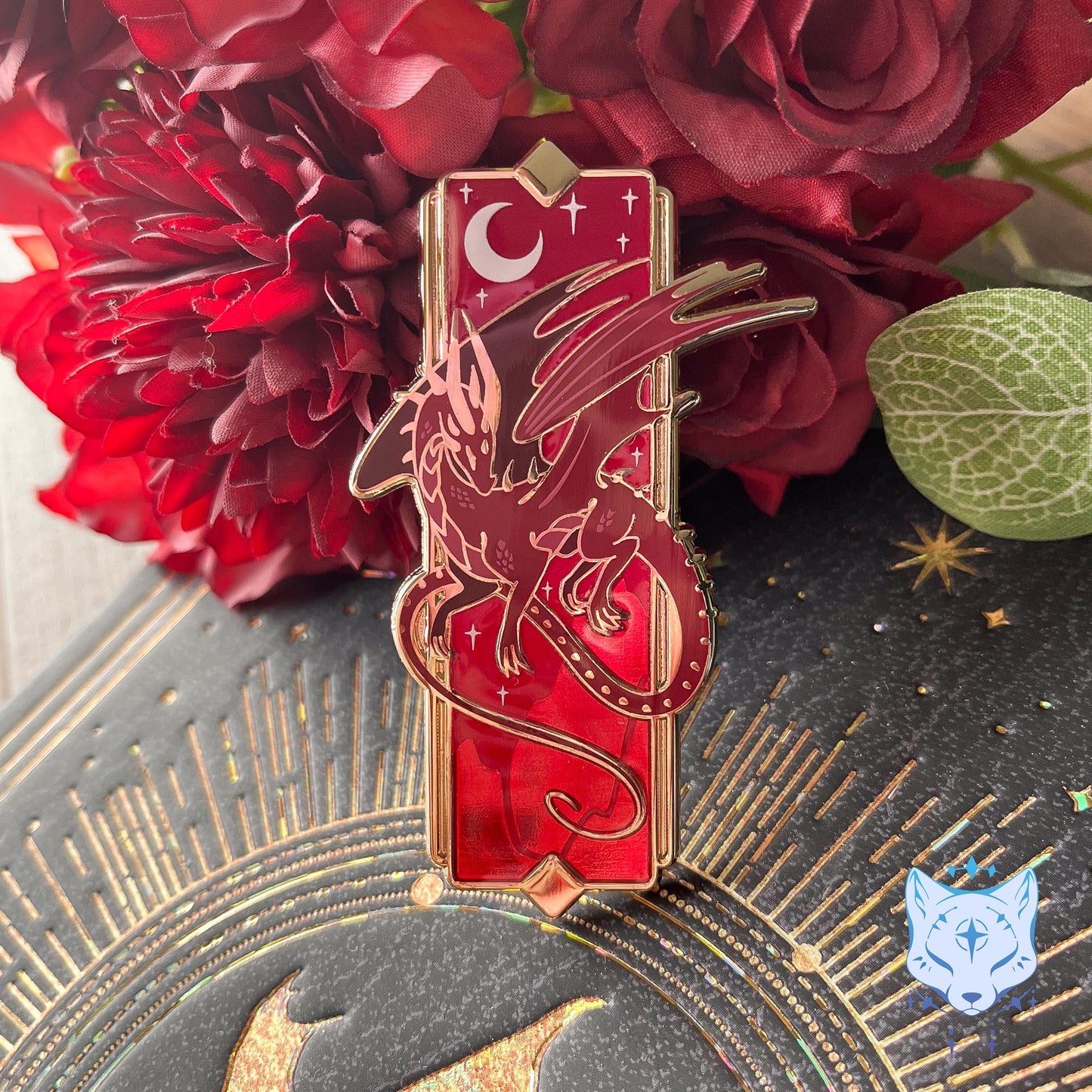 Red Dragon LIMITED EDITION Enamel Pin - 2.75" - Gold Finish