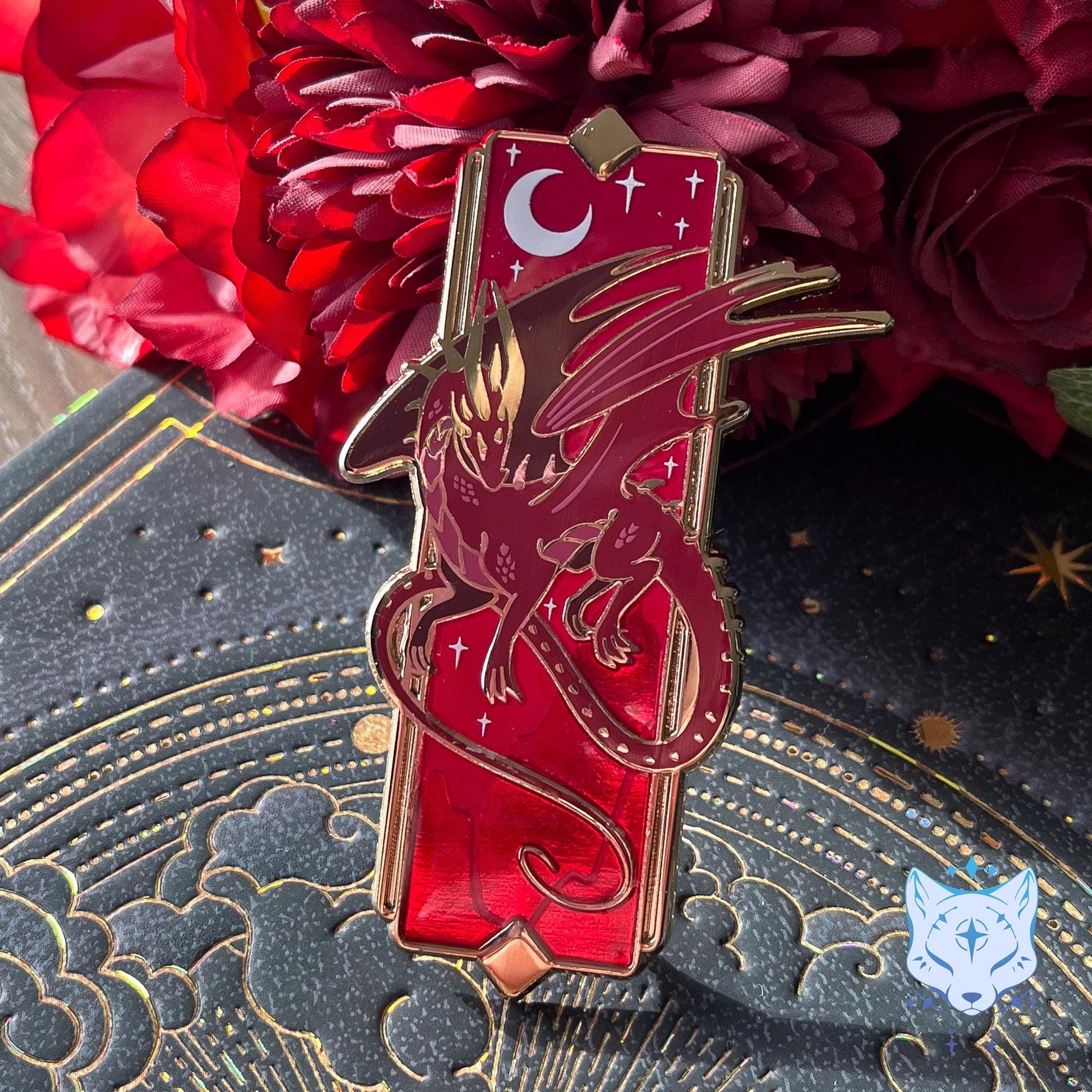 Red Dragon LIMITED EDITION Enamel Pin - 2.75" - Gold Finish