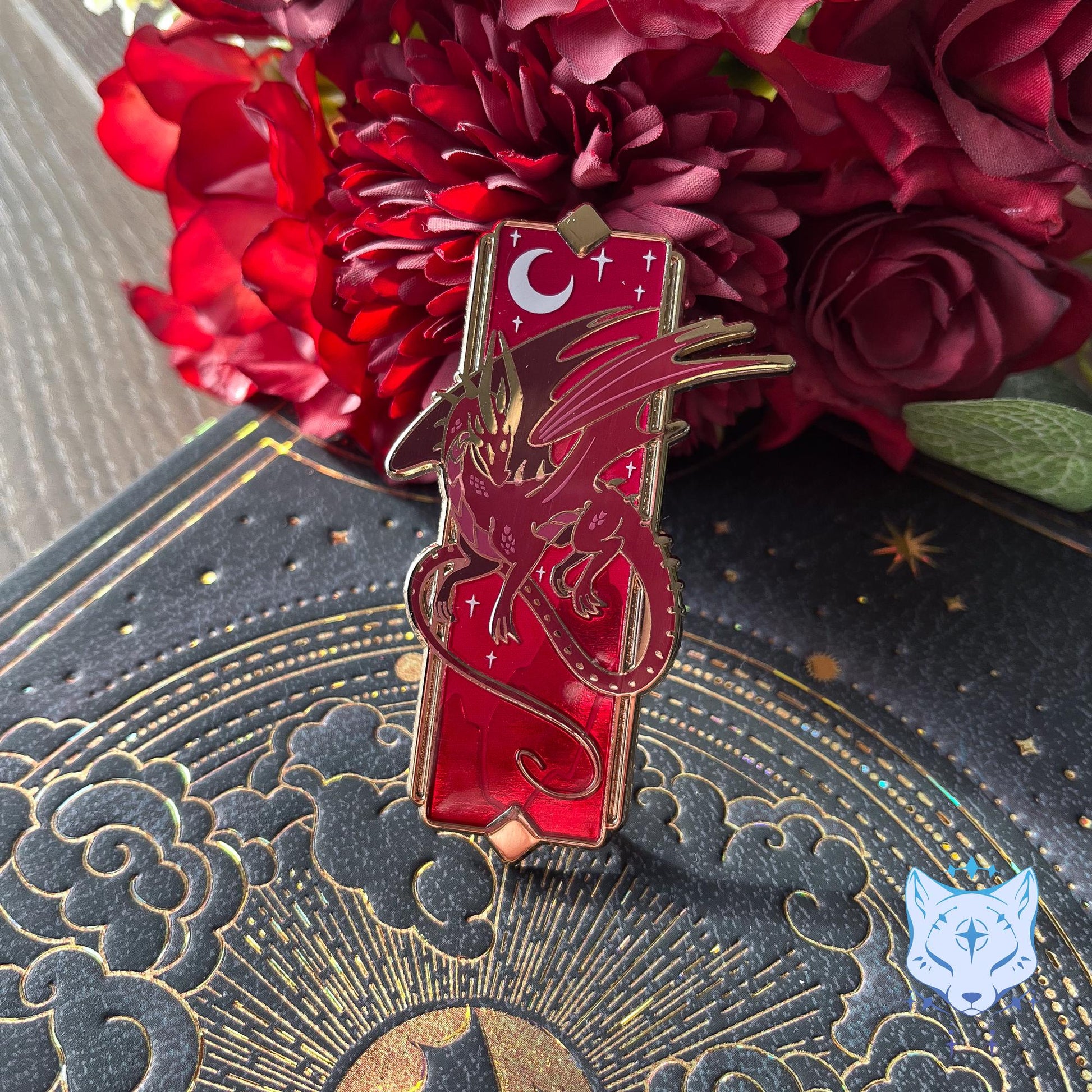 Red Dragon LIMITED EDITION Enamel Pin - 2.75" - Gold Finish