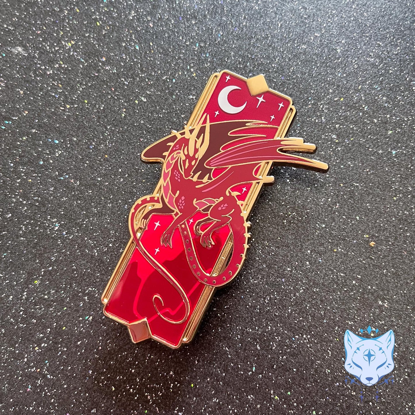 Red Dragon LIMITED EDITION Enamel Pin - 2.75" - Gold Finish