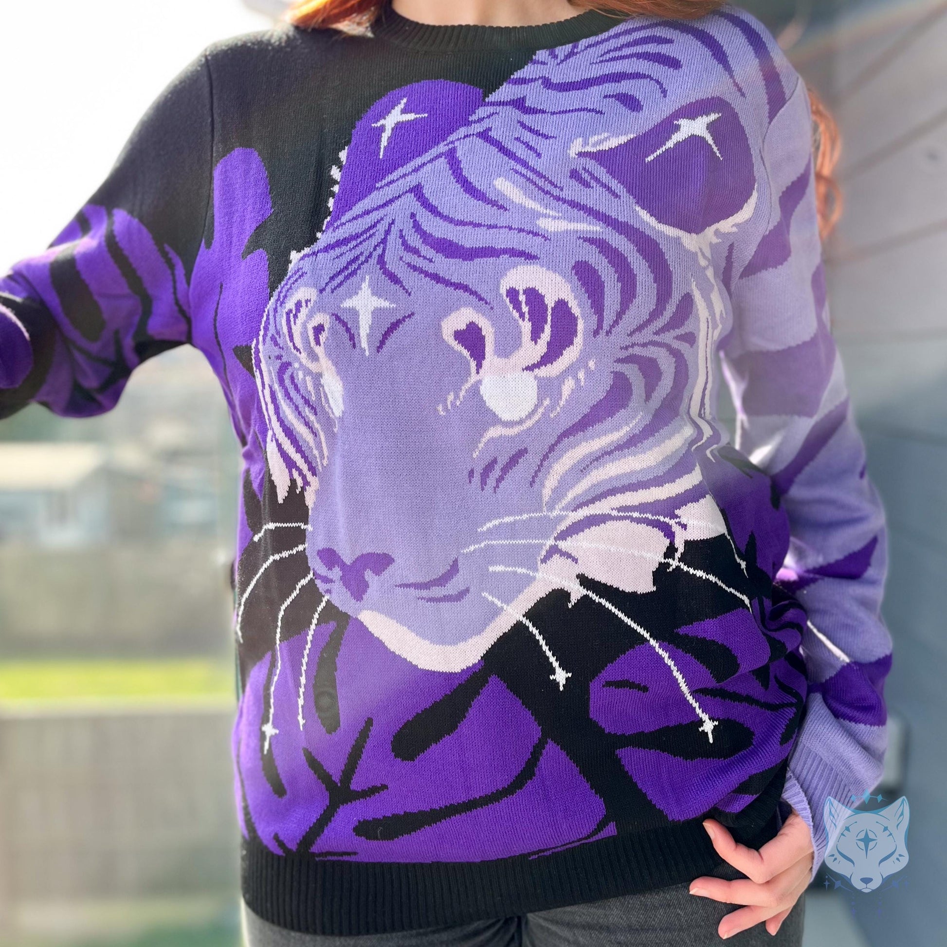 Celestial Purple Tiger Sweater