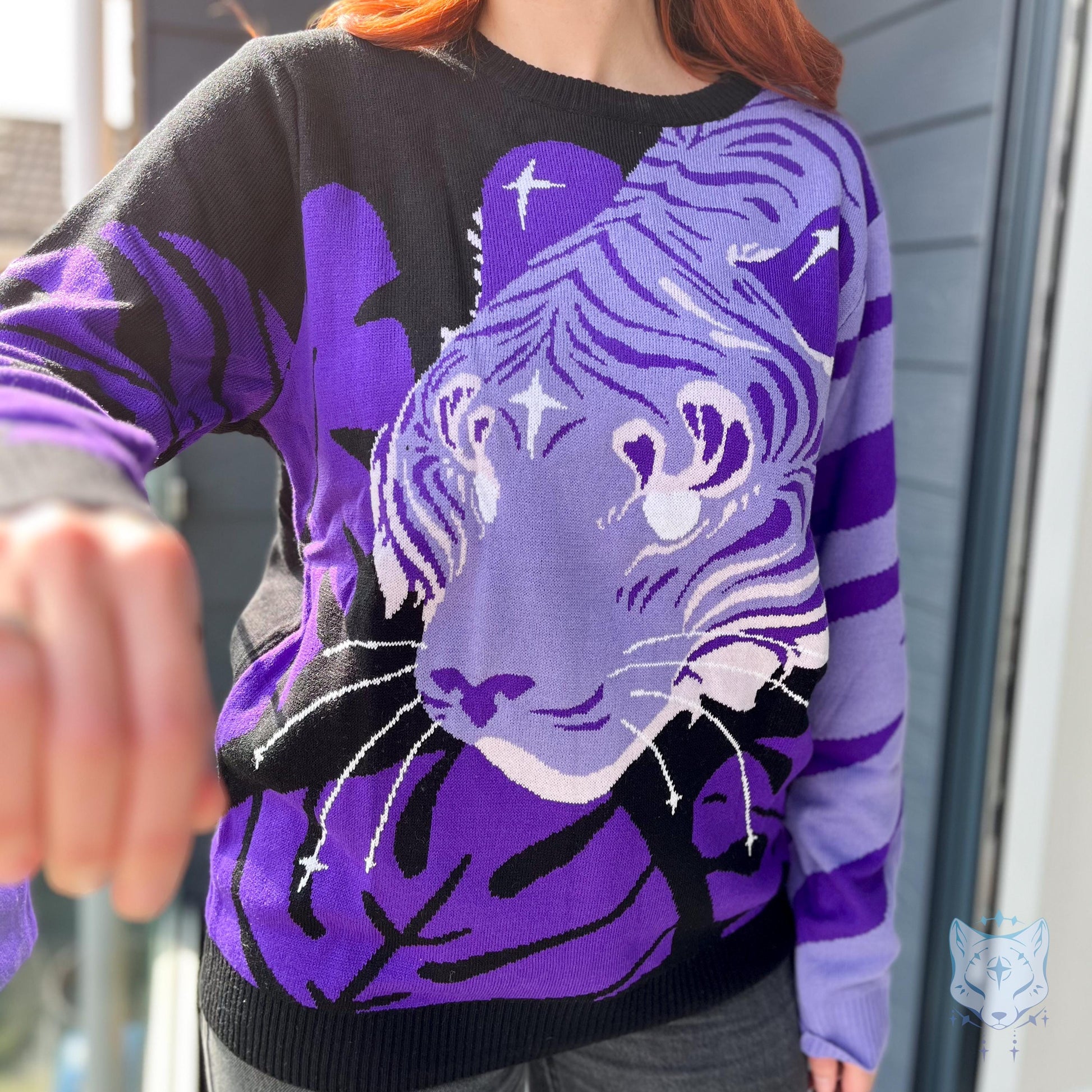 Celestial Purple Tiger Sweater