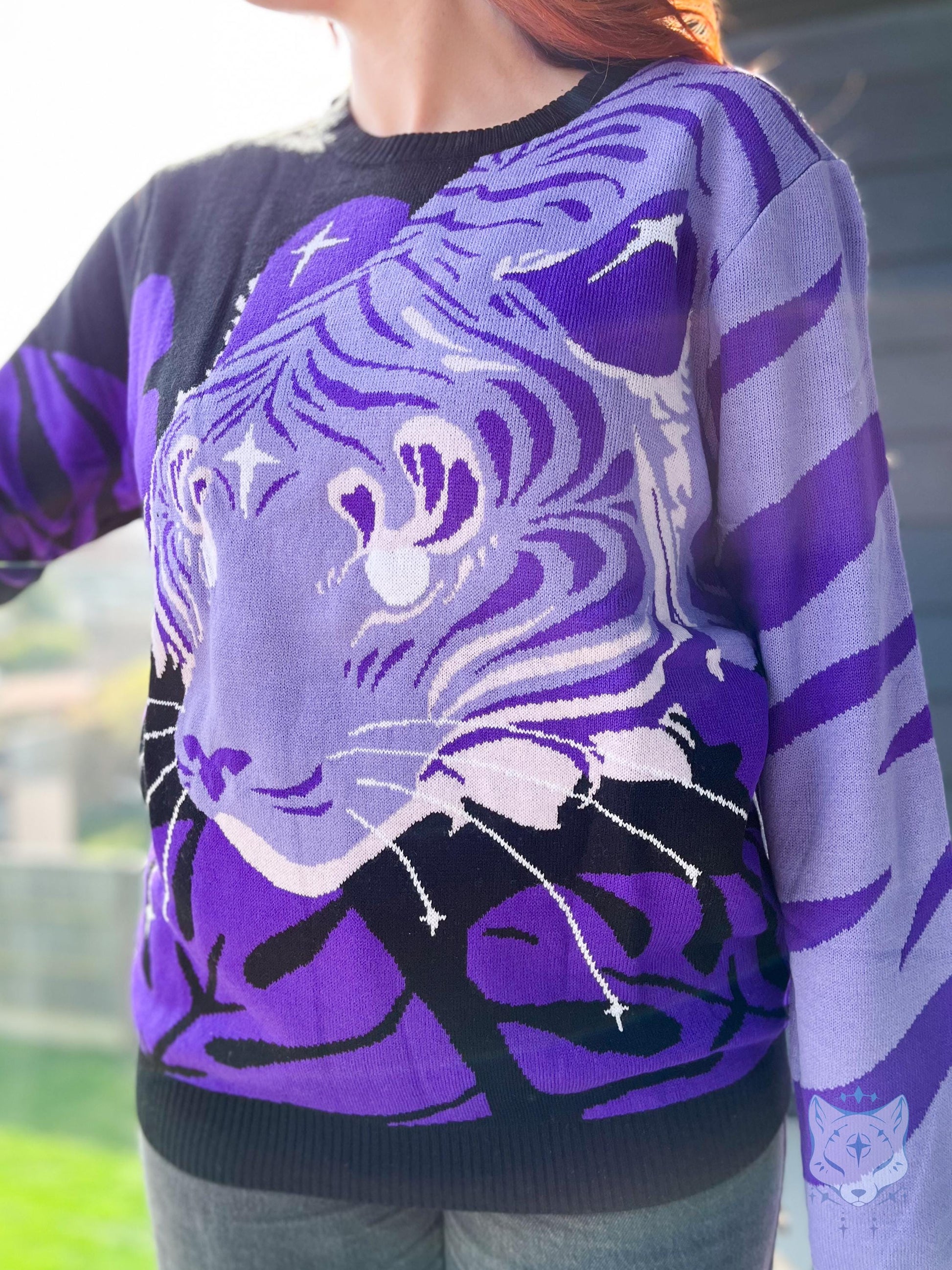 Celestial Purple Tiger Sweater