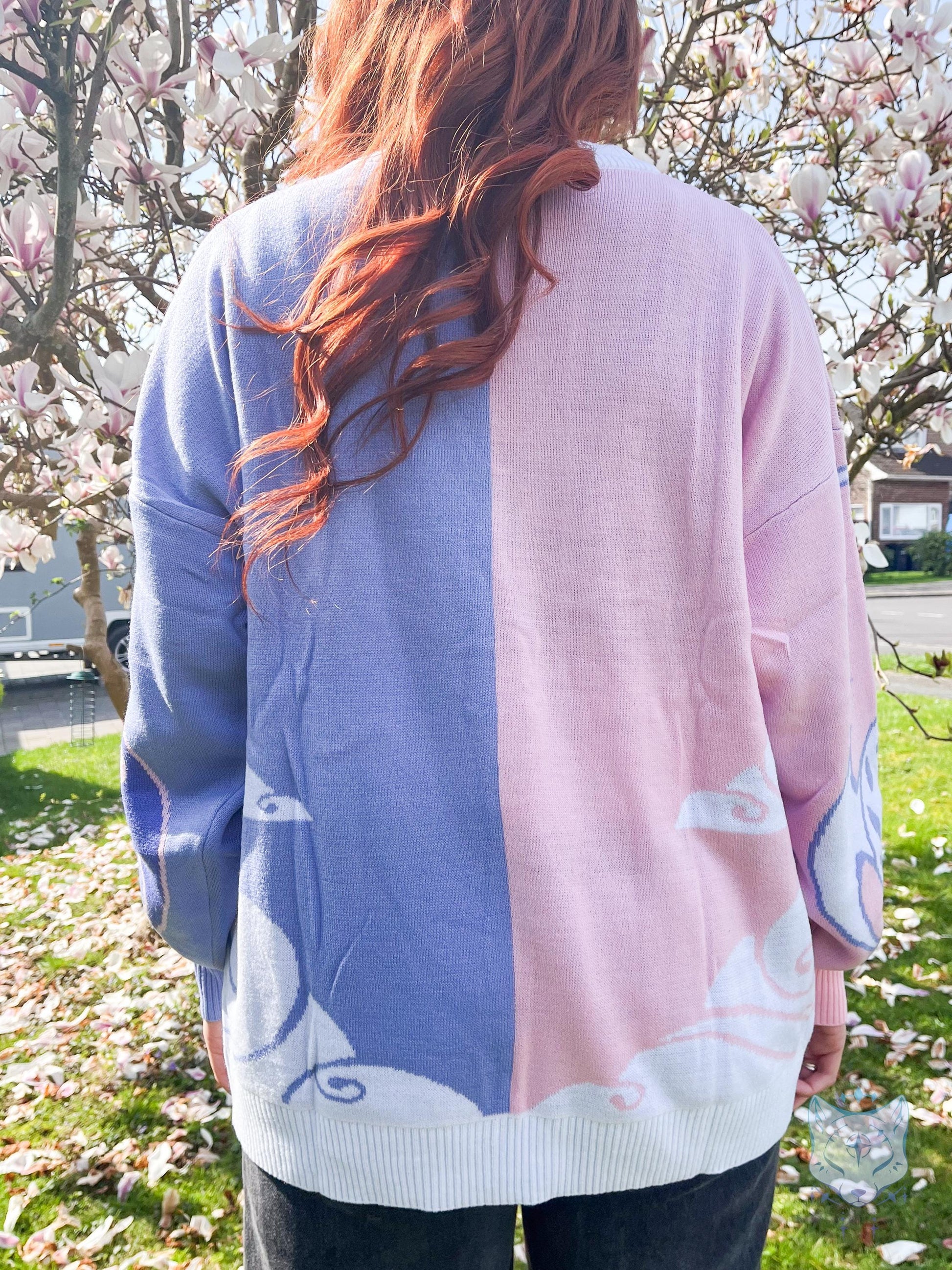Asymmetrical Pink & Purple Dragon Cardigan