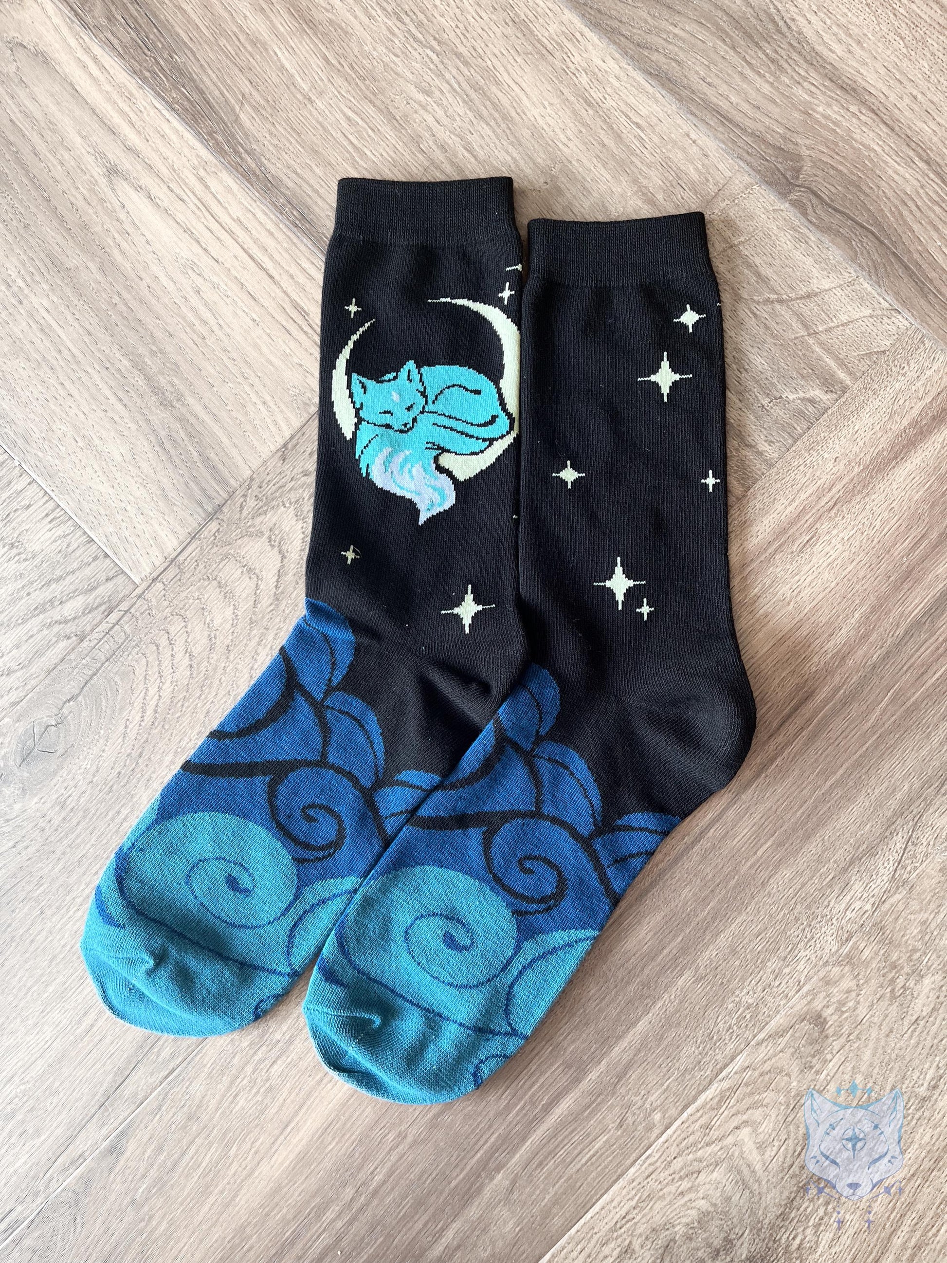 Celestial Lunar Fox Socks.